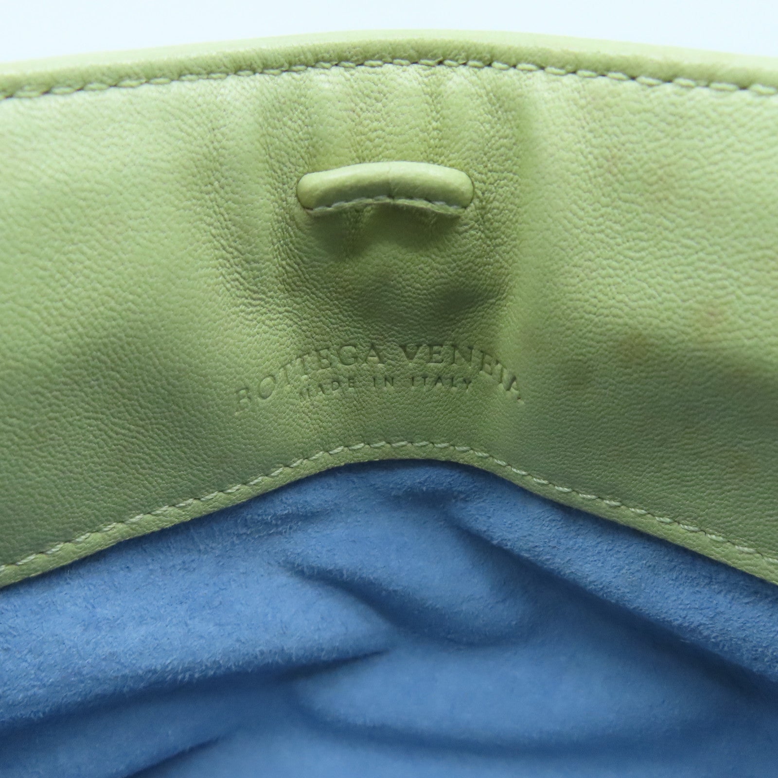 BOTTEGA VENETA 【激減優惠】羊皮皮革Shoulder Bag金扣肩背袋淺黃色