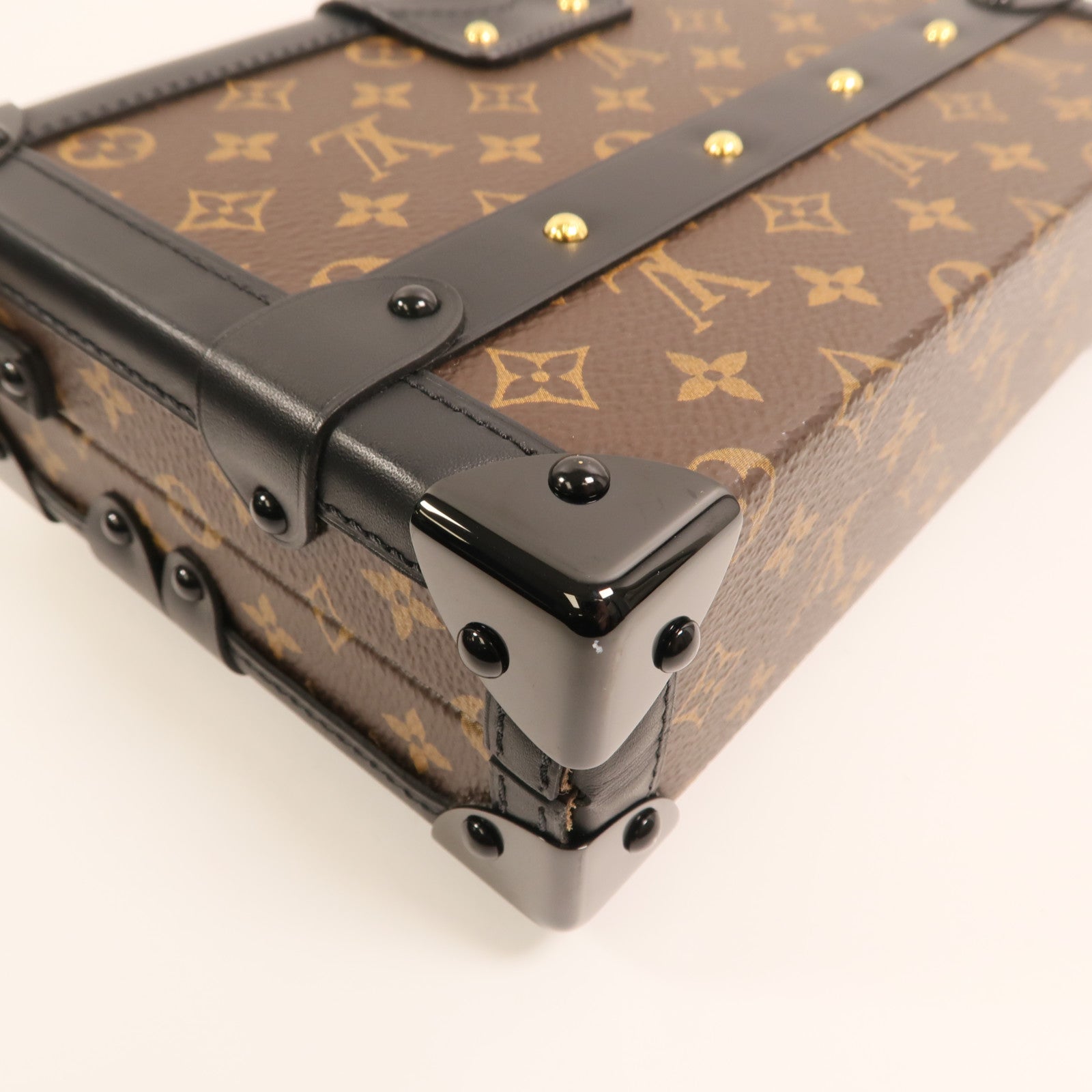 LOUIS VUITTON Monogram Petite Malle金扣肩背袋