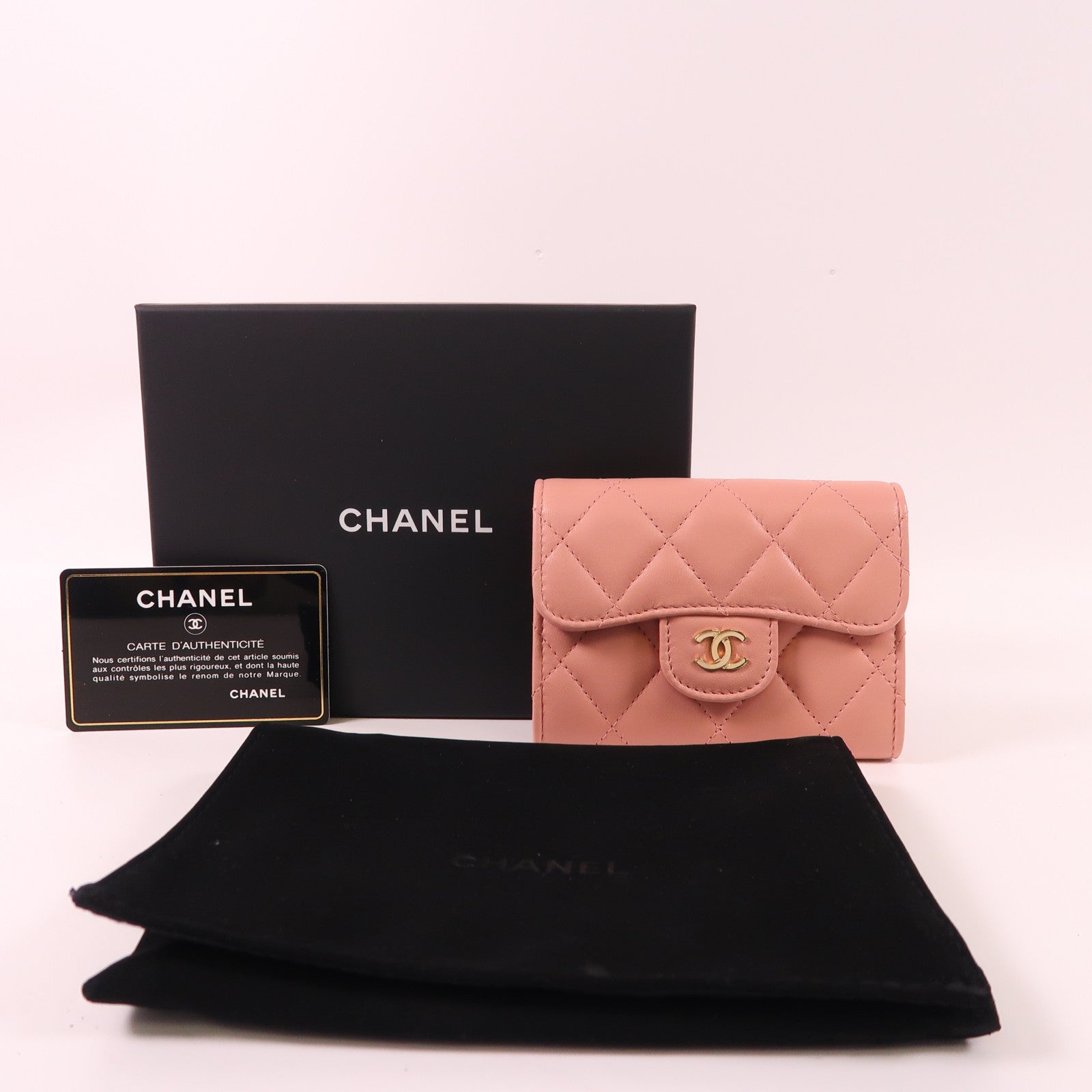 CHANEL 羊皮皮革Card Case金扣卡片套