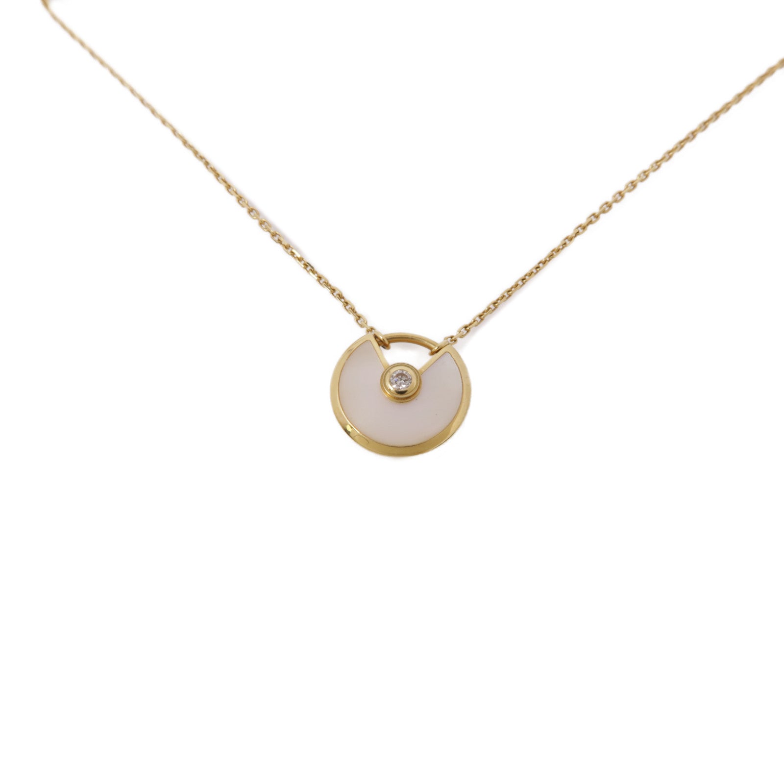 CARTIER 18K黃金/珍珠母Amulette de Cartier項鍊