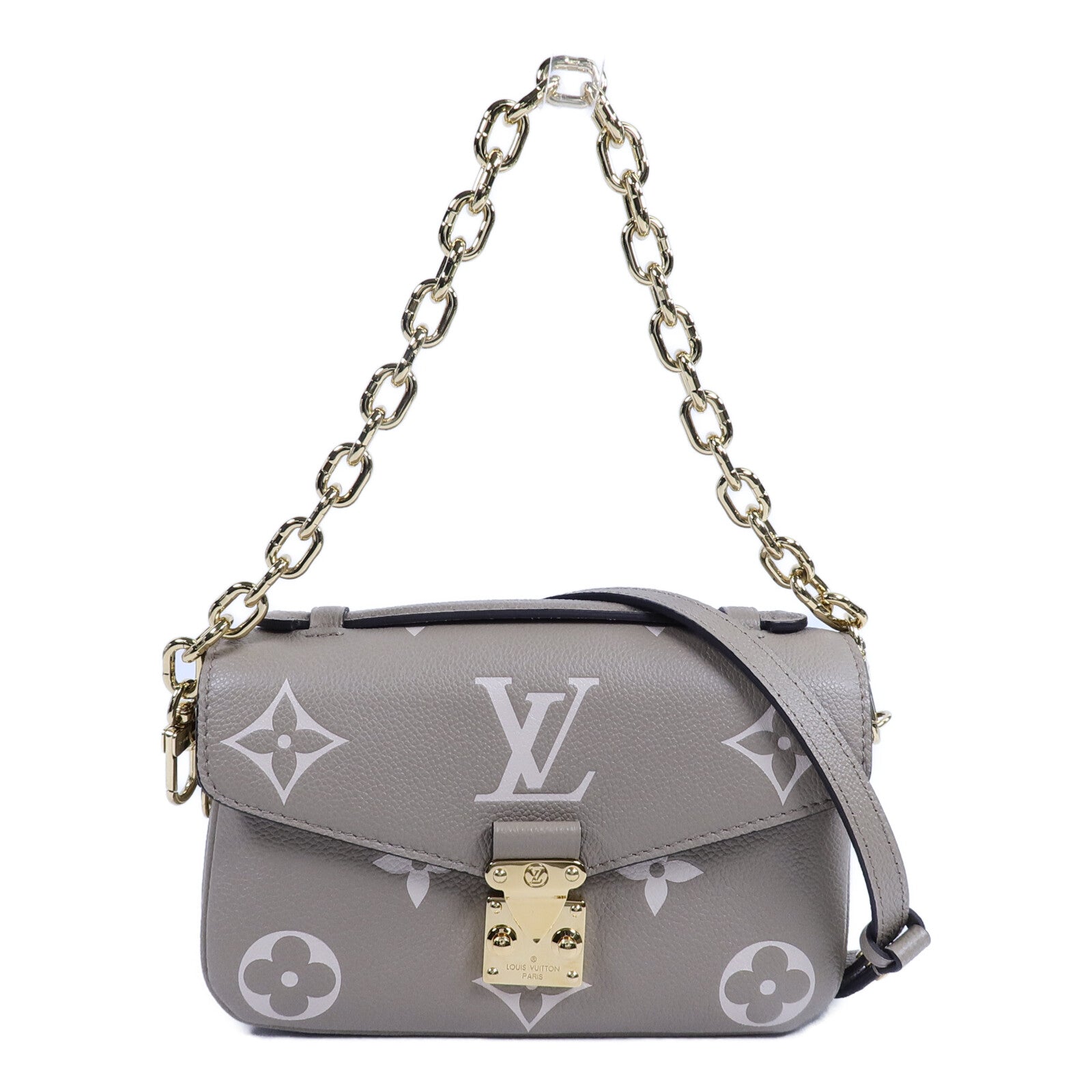 LOUIS VUITTON Monogram Empreinte Pochette Metis East West手挽肩背兩用袋