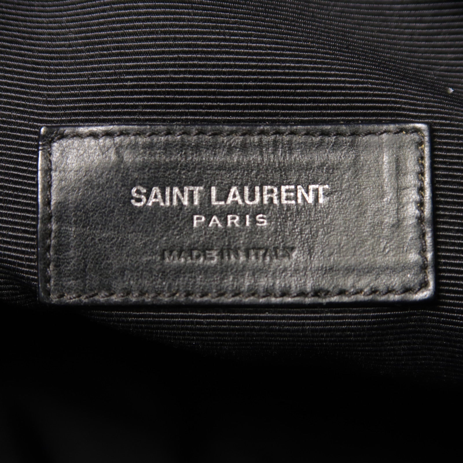 SAINT LAURENT 牛皮皮革Rider Bucket Bag銀扣肩背袋