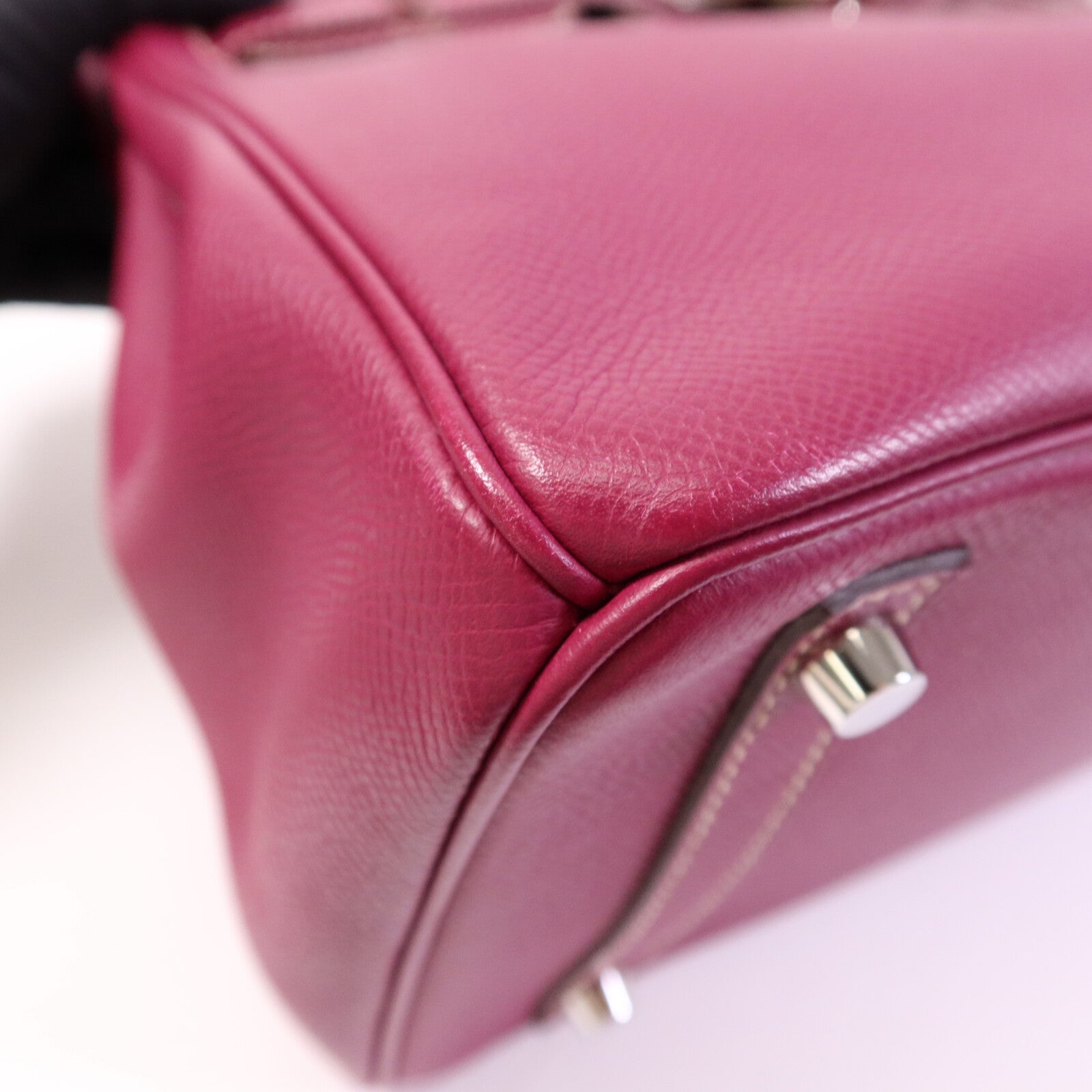 HERMES Epsom皮革Birkin 30銀扣手挽袋Tosca/Rose Tyrien