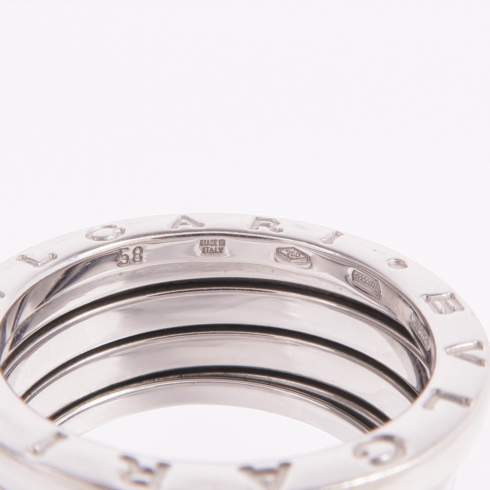 BVLGARI 18K白金B.zero1 Four-Band Ring戒指Bvlgari#58/US#8