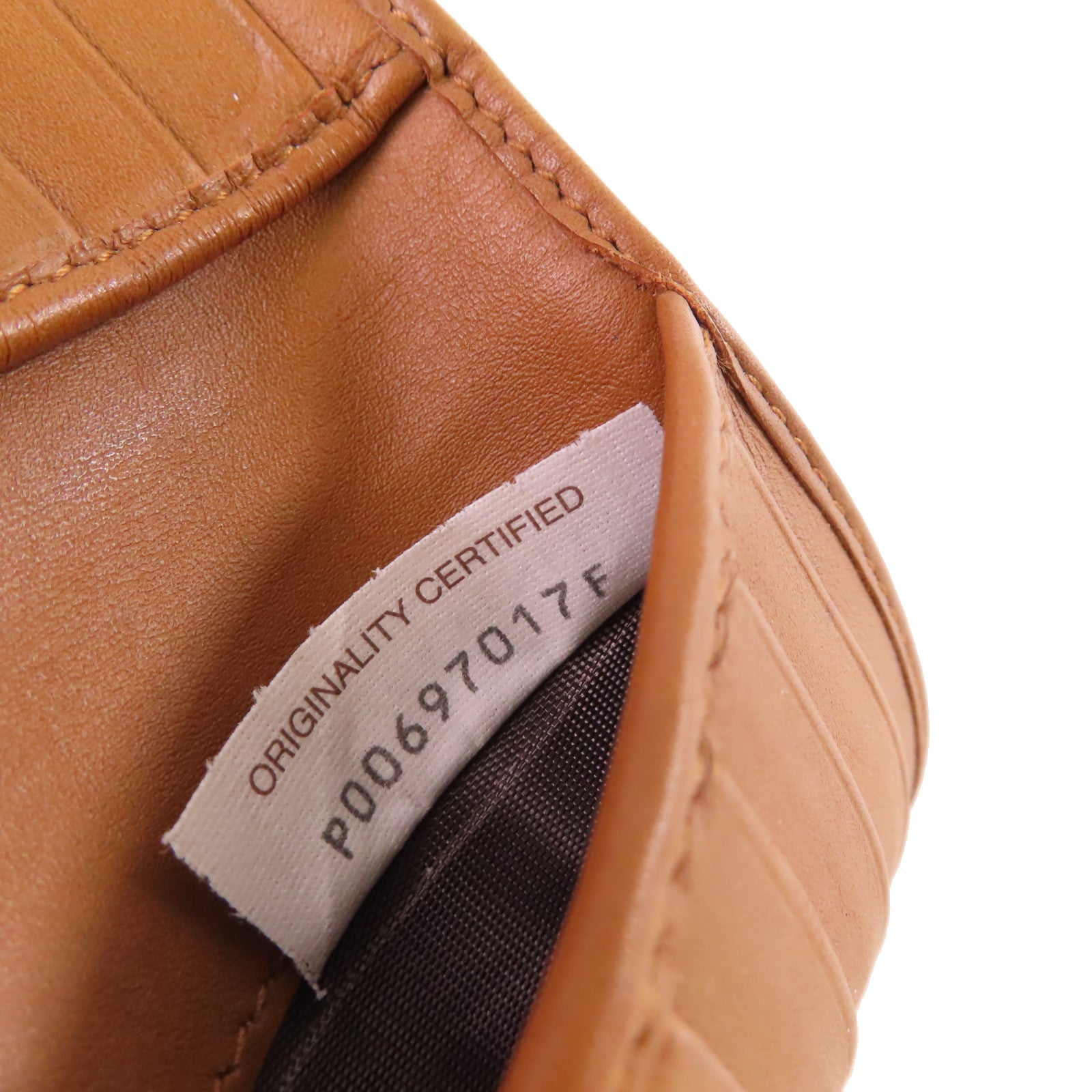 BOTTEGA VENETA 織紋皮革Short Wallet短錢包啡色