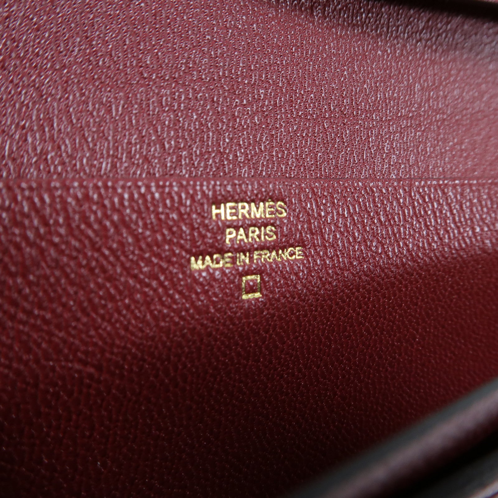 HERMES 【激減優惠】鱷魚皮革Bearn Wallet金扣長錢包紅色
