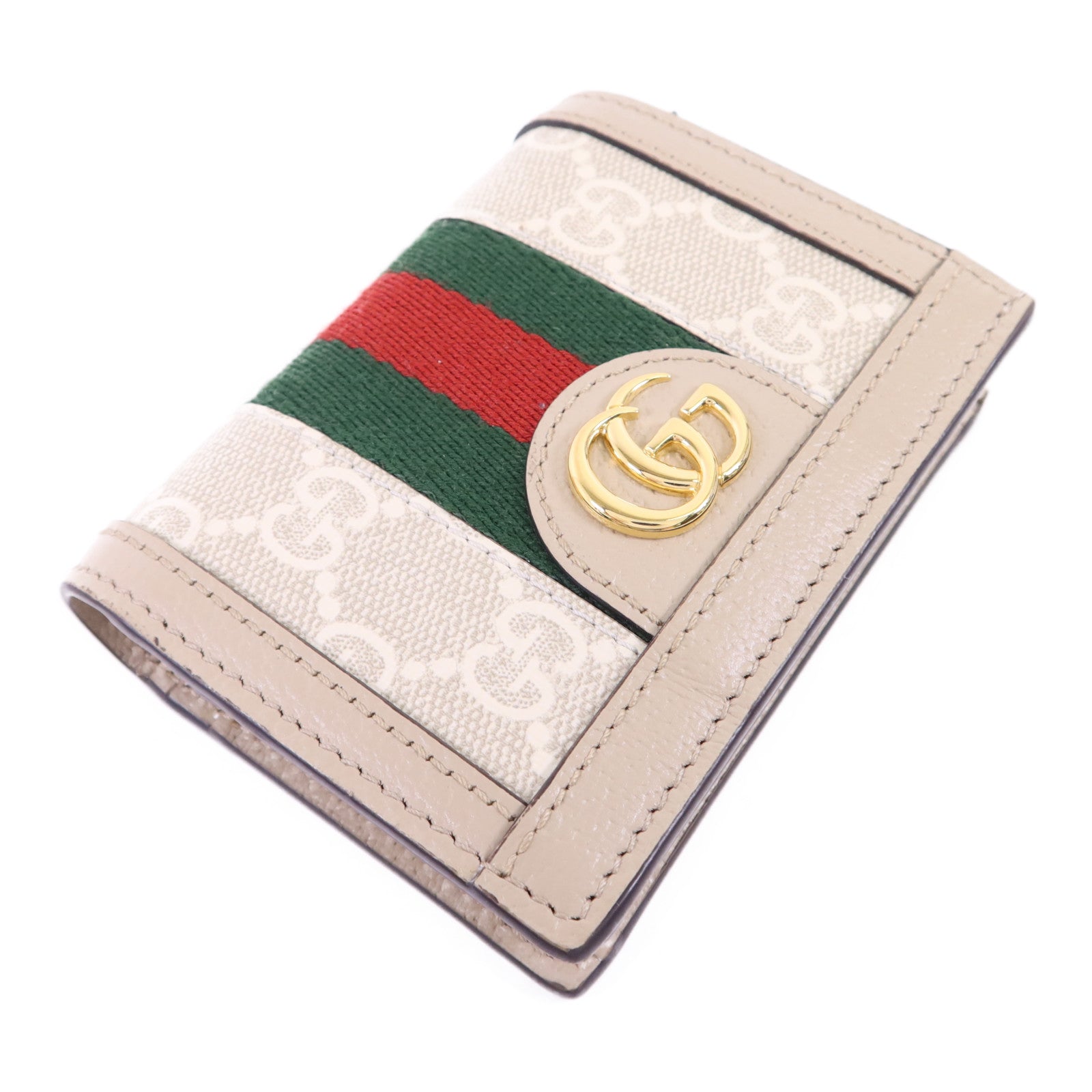 GUCCI 塗層帆布Ophidia GG Card Case Wallet金扣錢包