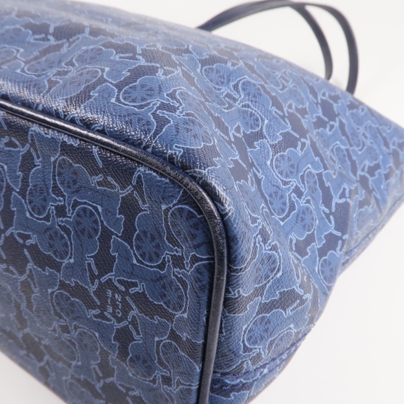CELINE 塗層帆布Tote Bag銀扣手挽袋