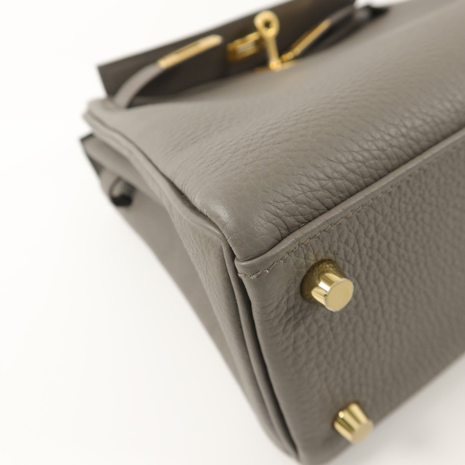 HERMES Togo皮革Kelly 25手挽肩背兩用袋Etain