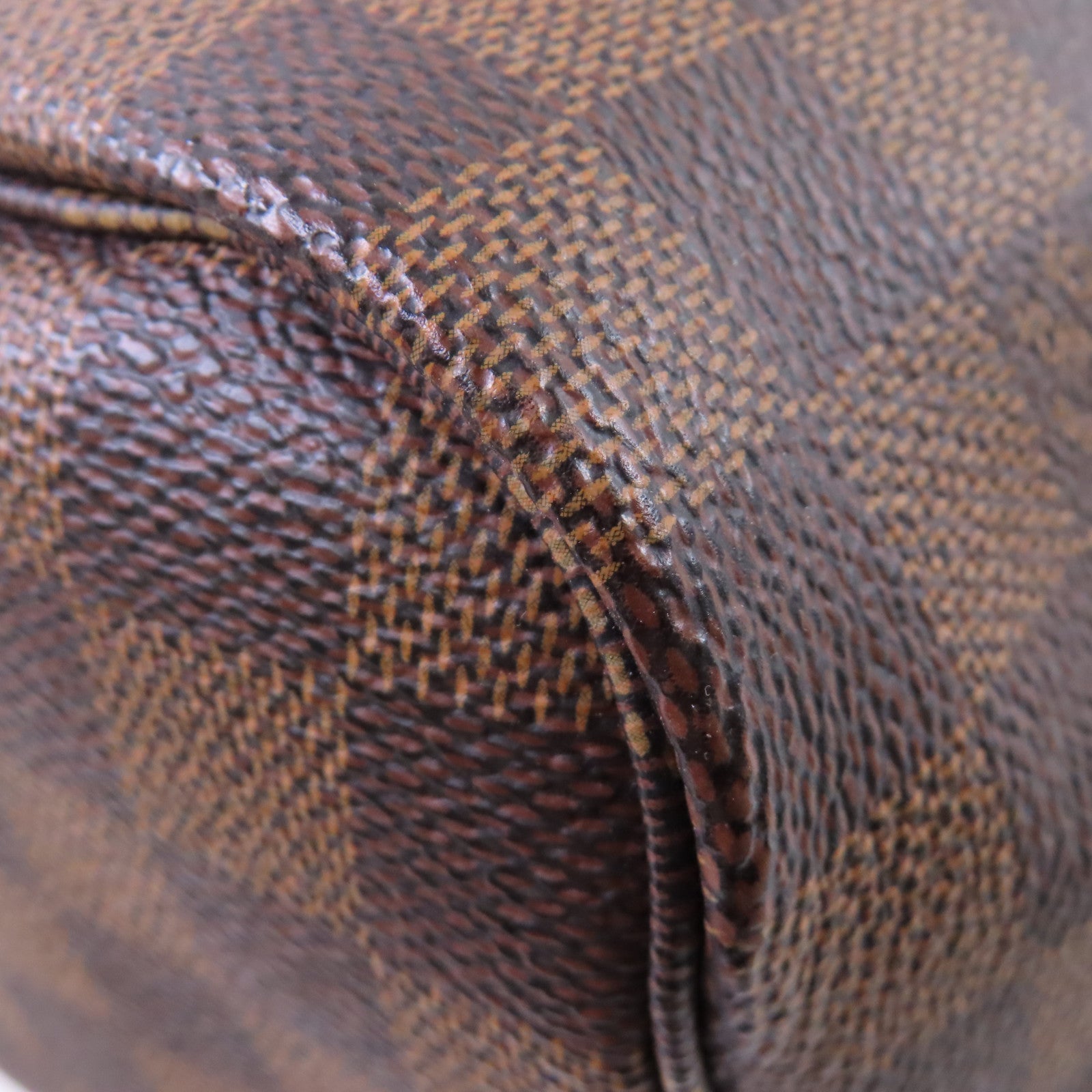 LOUIS VUITTON Damier Ebene Neverfull MM Tote Bag金扣肩背袋啡色/紅色