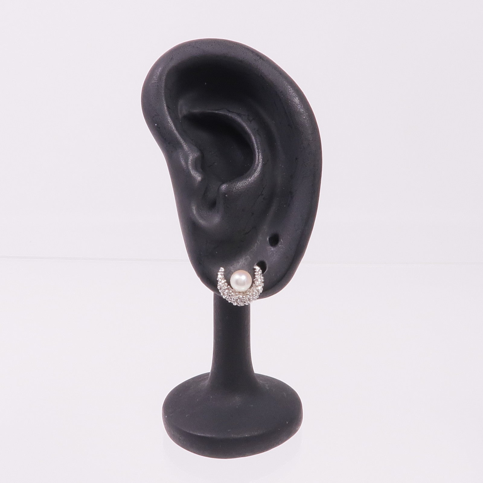 MIKIMOTO 18K白金Akoya Pearl Earrings珍珠耳環