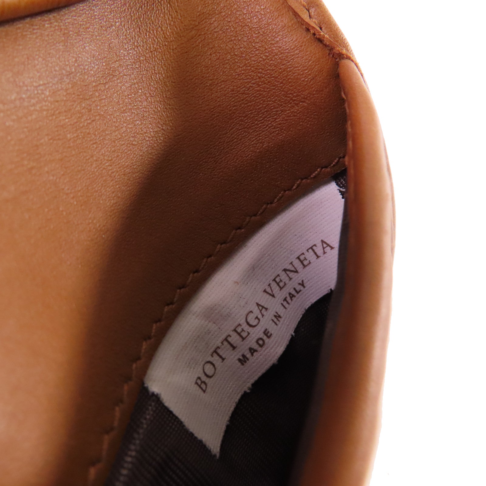 BOTTEGA VENETA 織紋皮革Short Wallet短錢包啡色