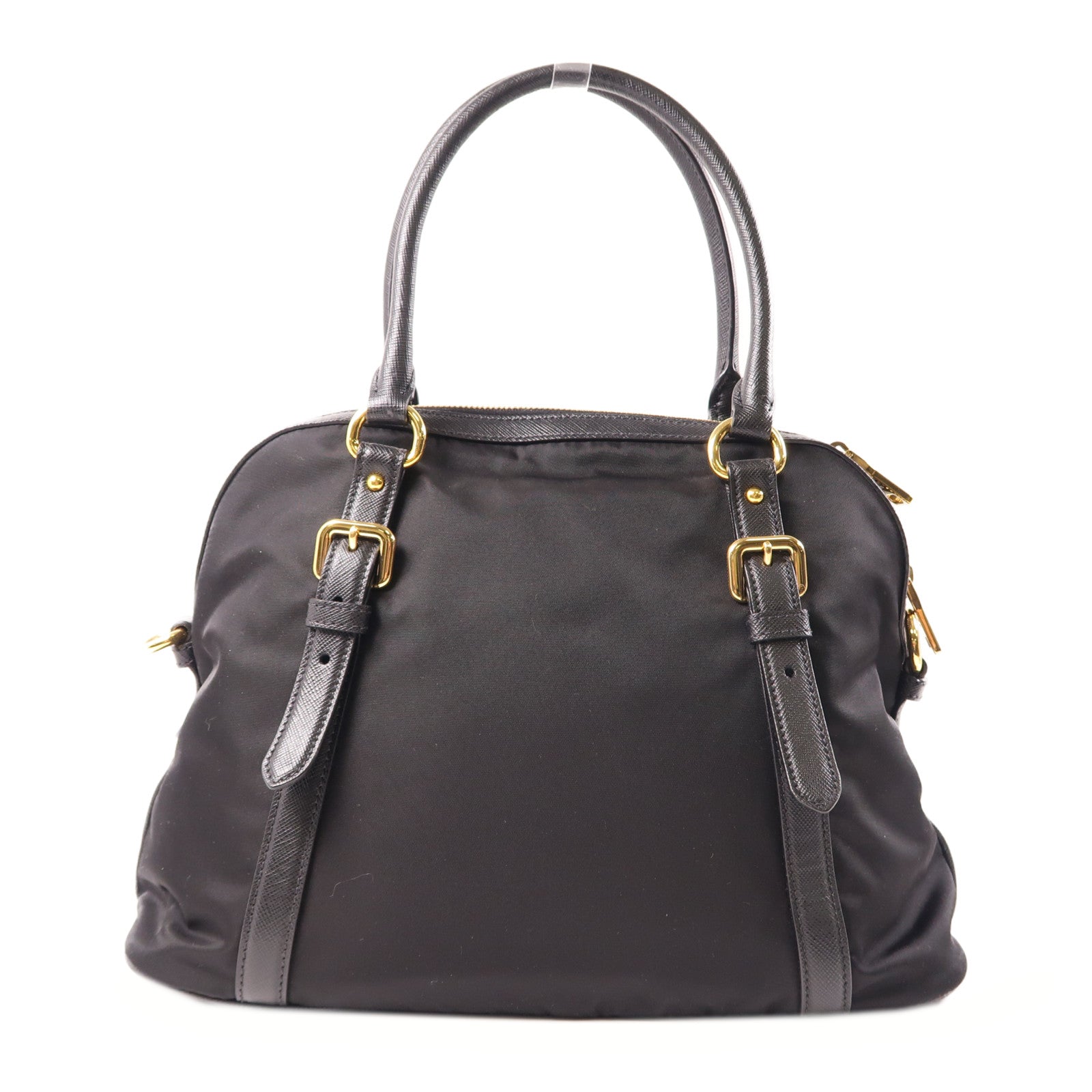 PRADA 尼龍2 Way Shoulder金扣手挽肩背兩用袋黑色