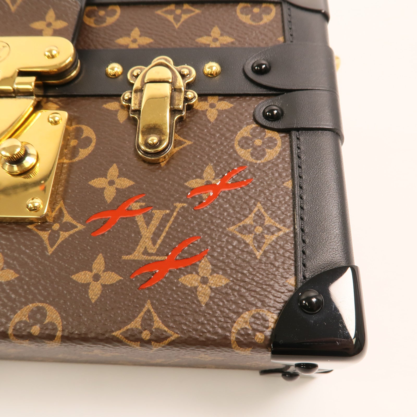 LOUIS VUITTON Monogram Petite Malle金扣肩背袋