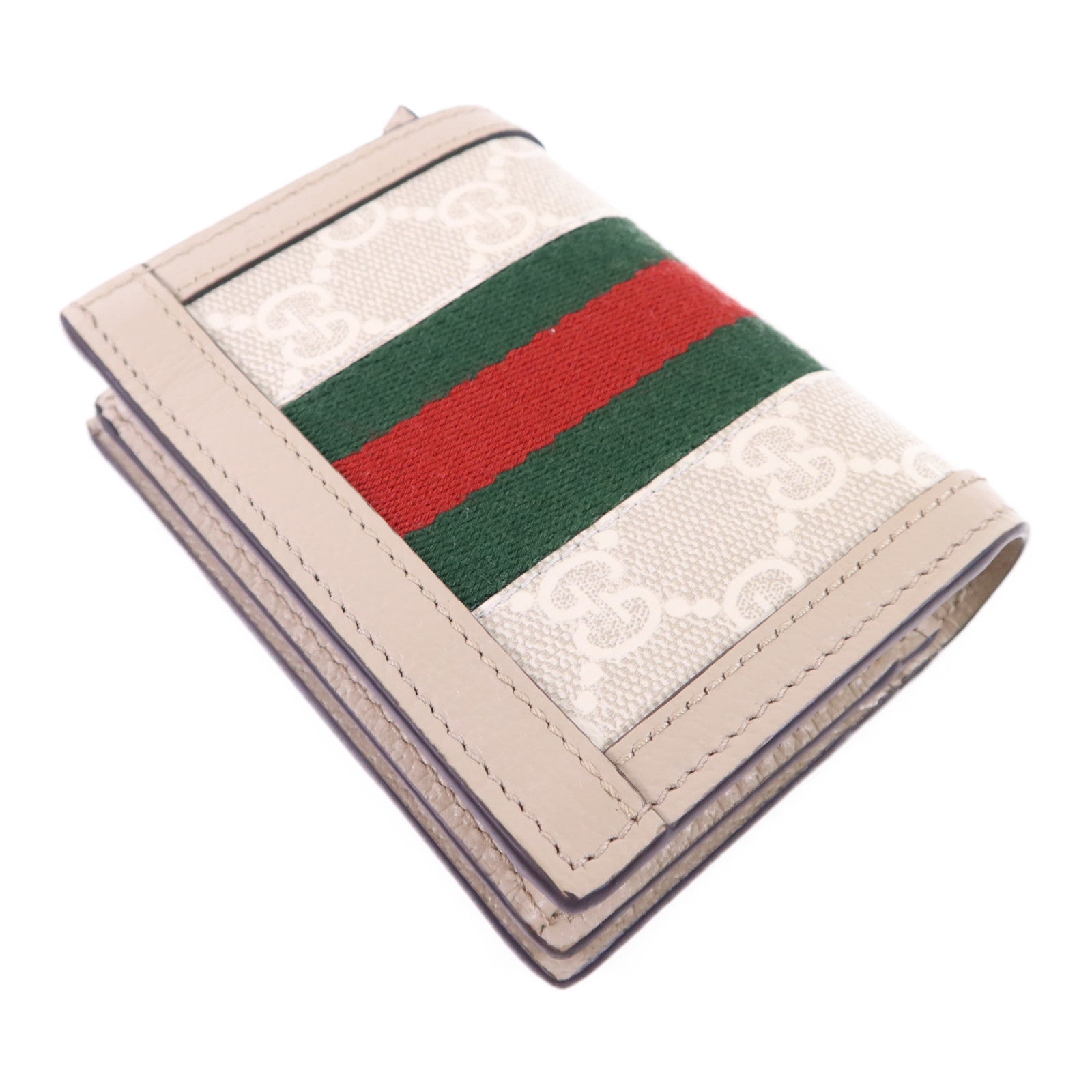 GUCCI 塗層帆布Ophidia GG Card Case Wallet金扣錢包