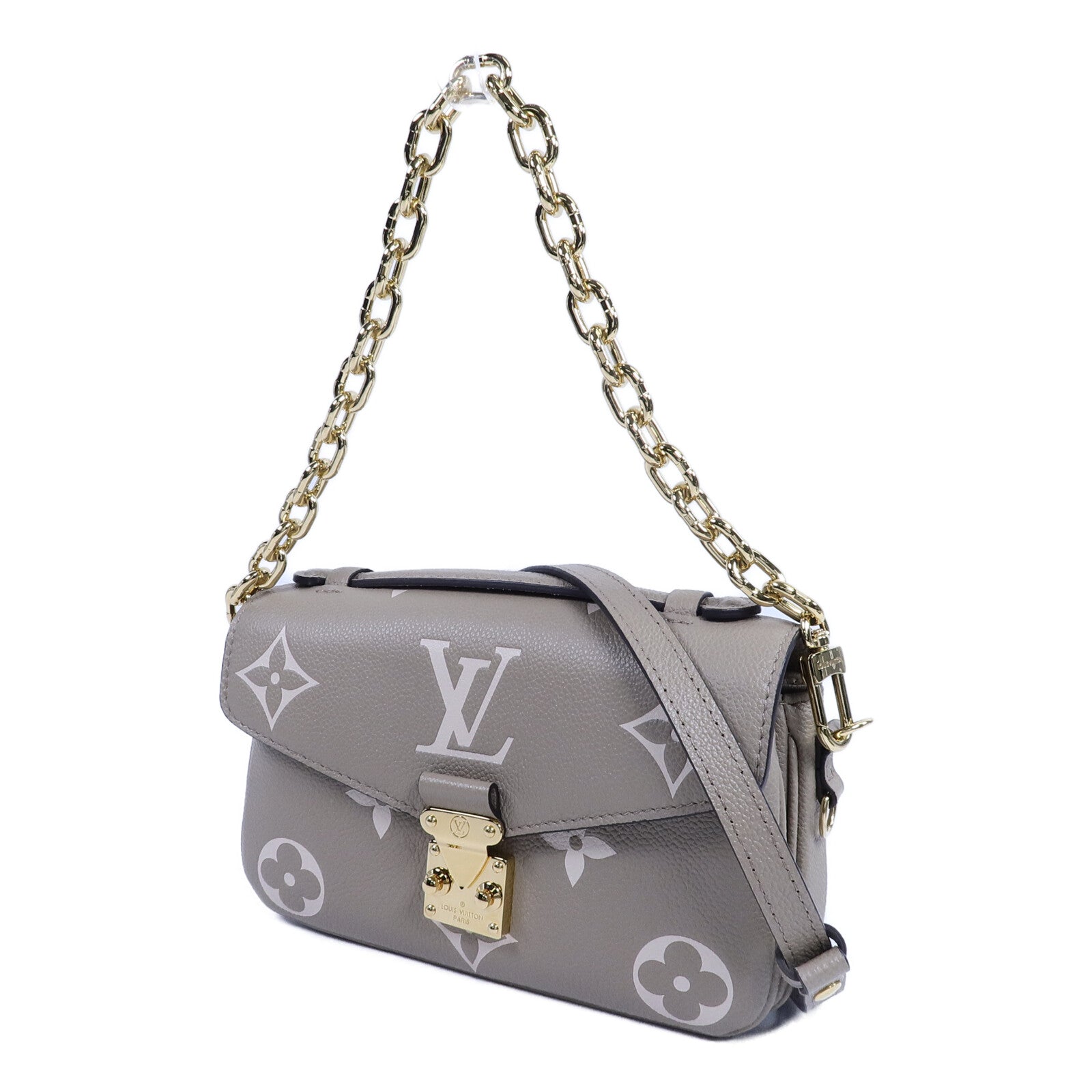 LOUIS VUITTON Monogram Empreinte Pochette Metis East West手挽肩背兩用袋