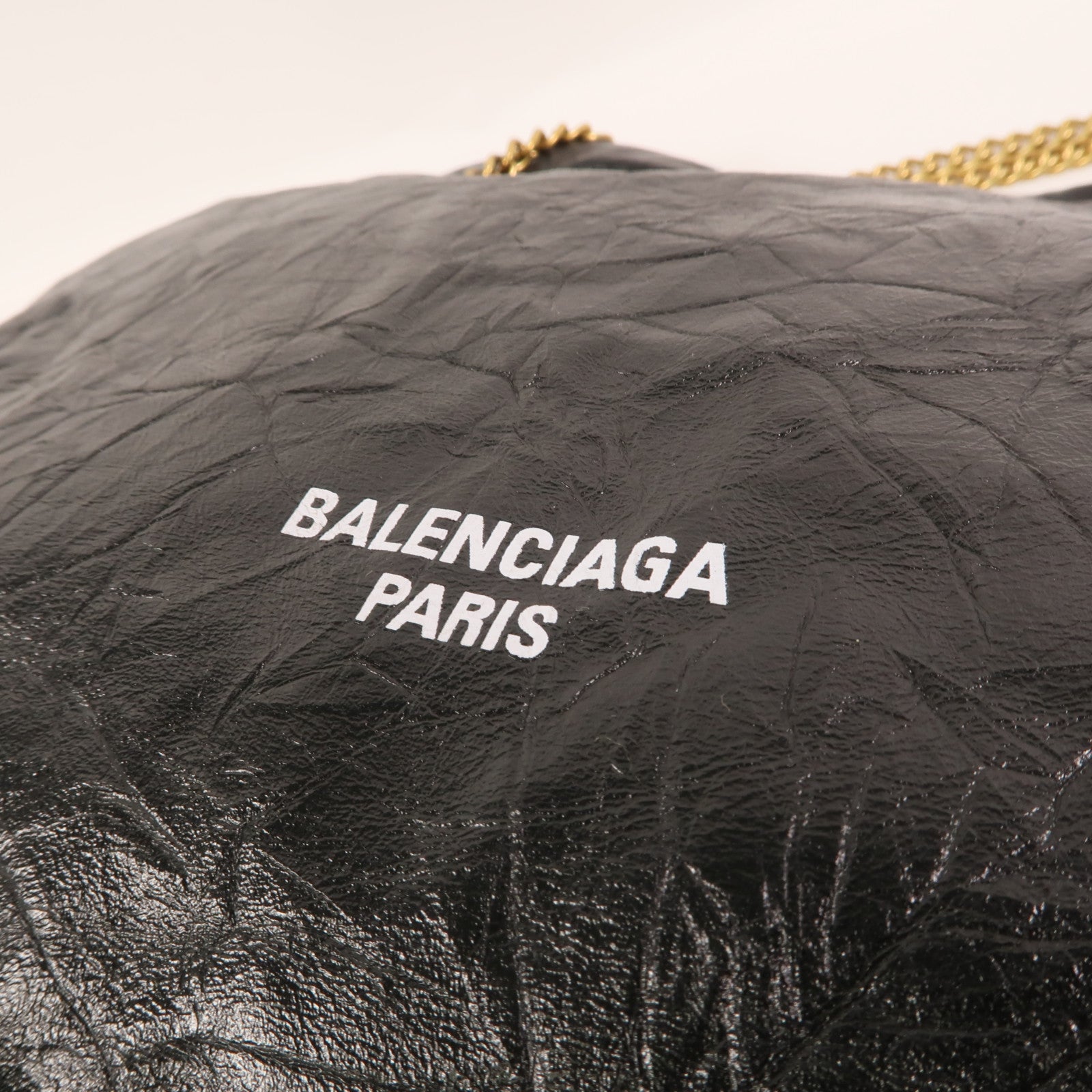 BALENCIAGA 【激減優惠】牛皮皮革Crush Medium金扣鏈帶肩背袋