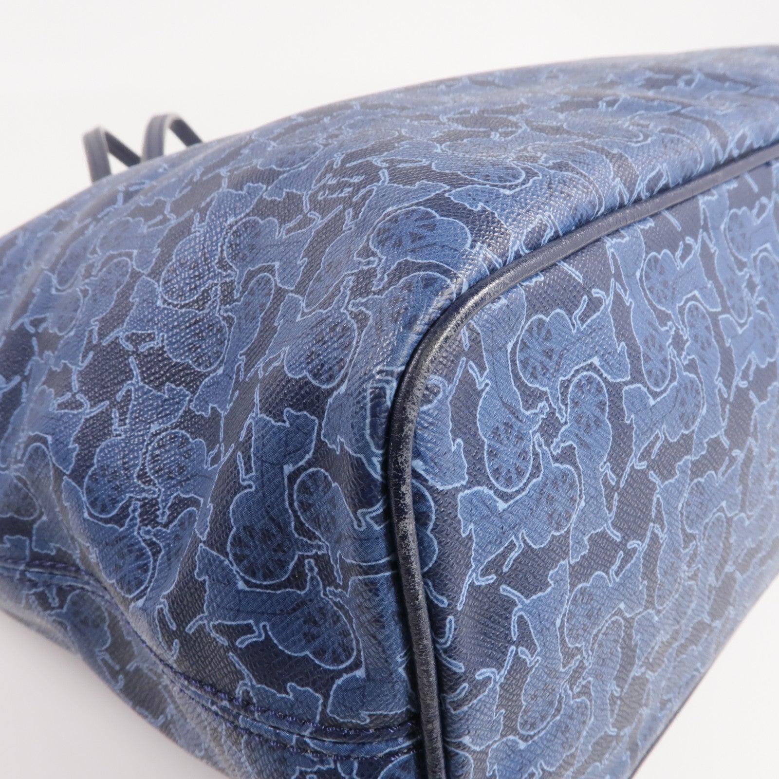 CELINE 塗層帆布Tote Bag銀扣手挽袋