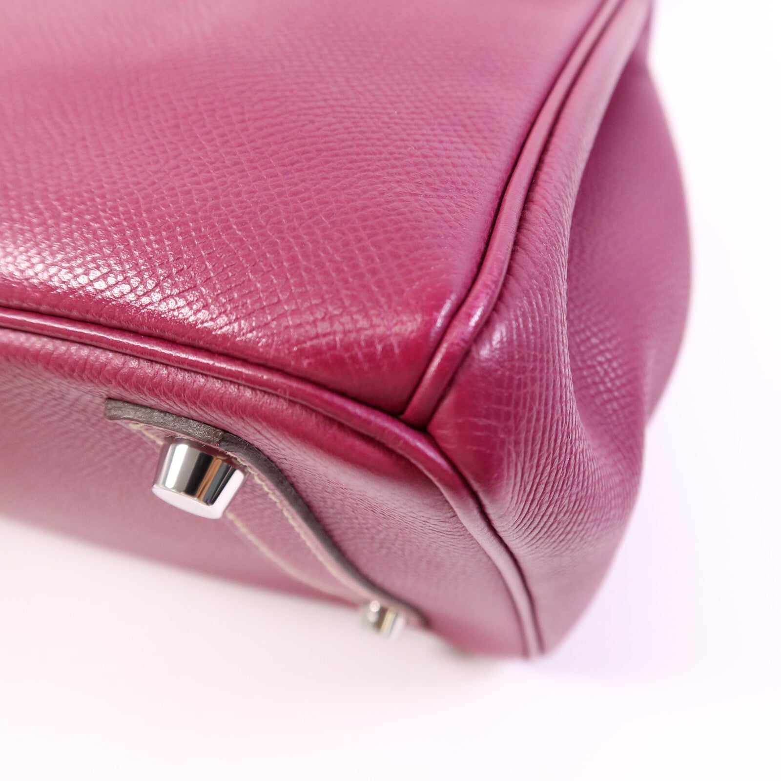 HERMES Epsom皮革Birkin 30銀扣手挽袋Tosca/Rose Tyrien