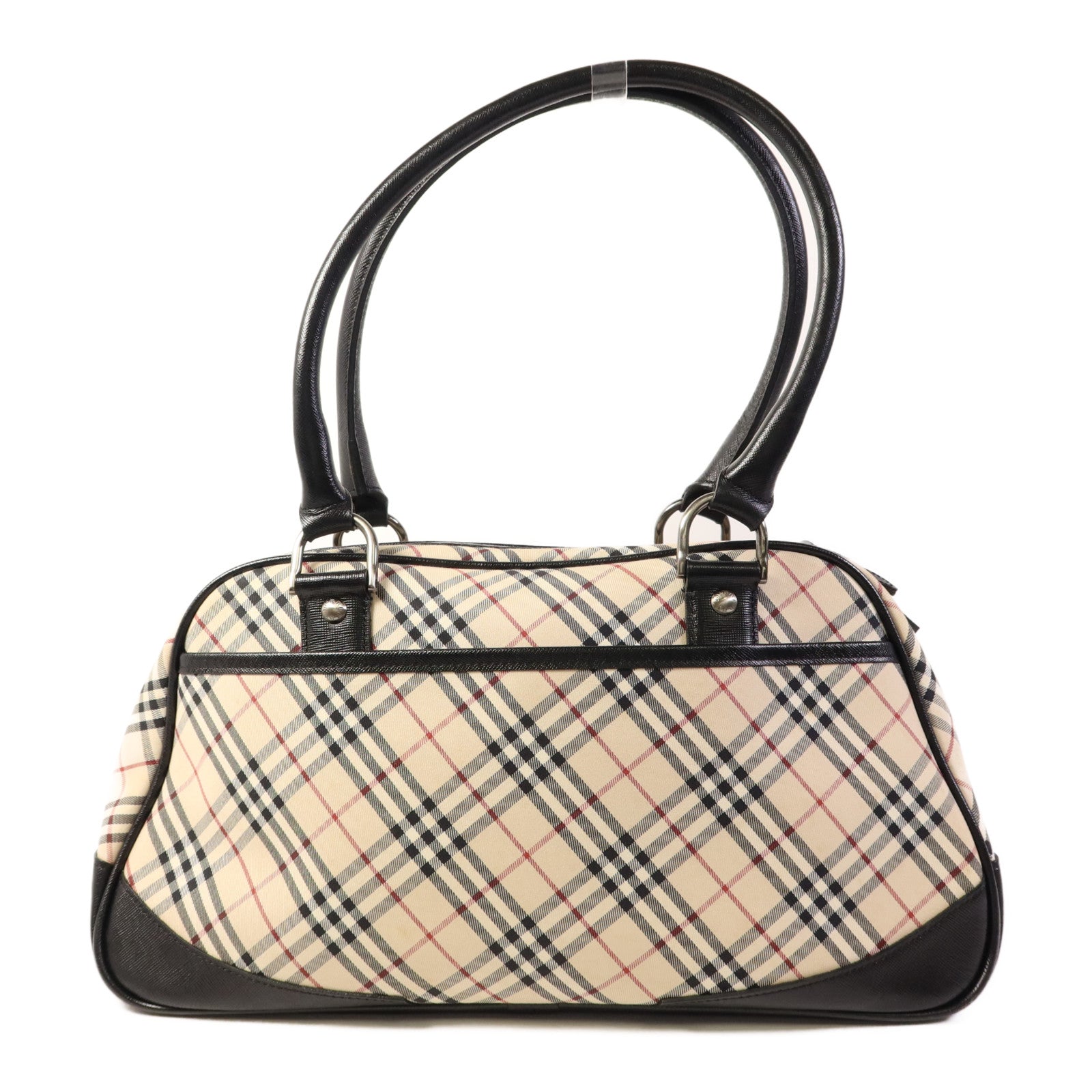 BURBERRY 帆布Shoulder Bag銀扣肩背袋