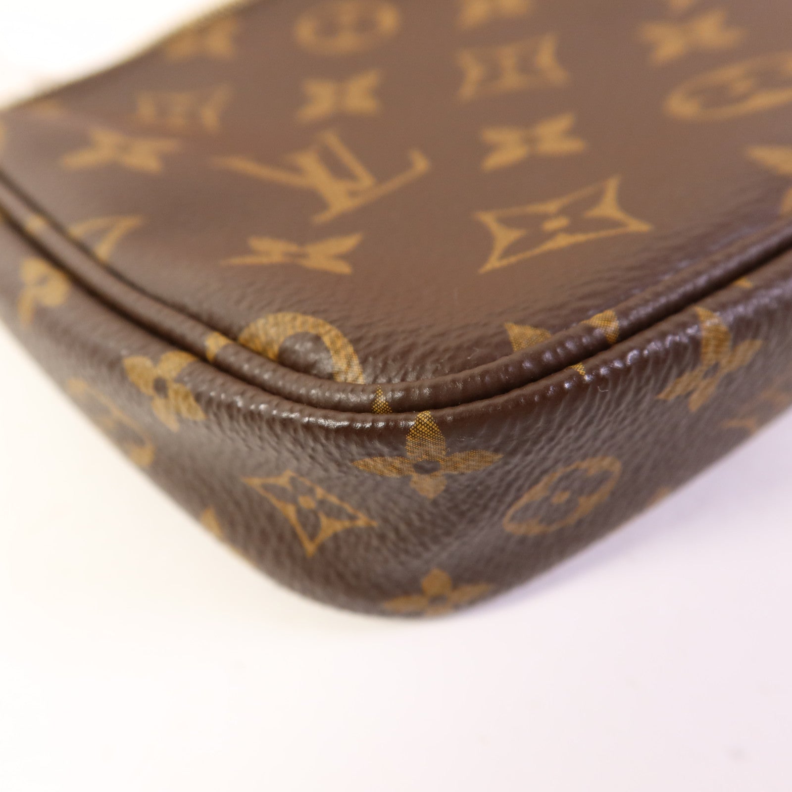 LOUIS VUITTON Monogram Multi Pochette Accessoires金扣手挽肩背兩用袋棕色
