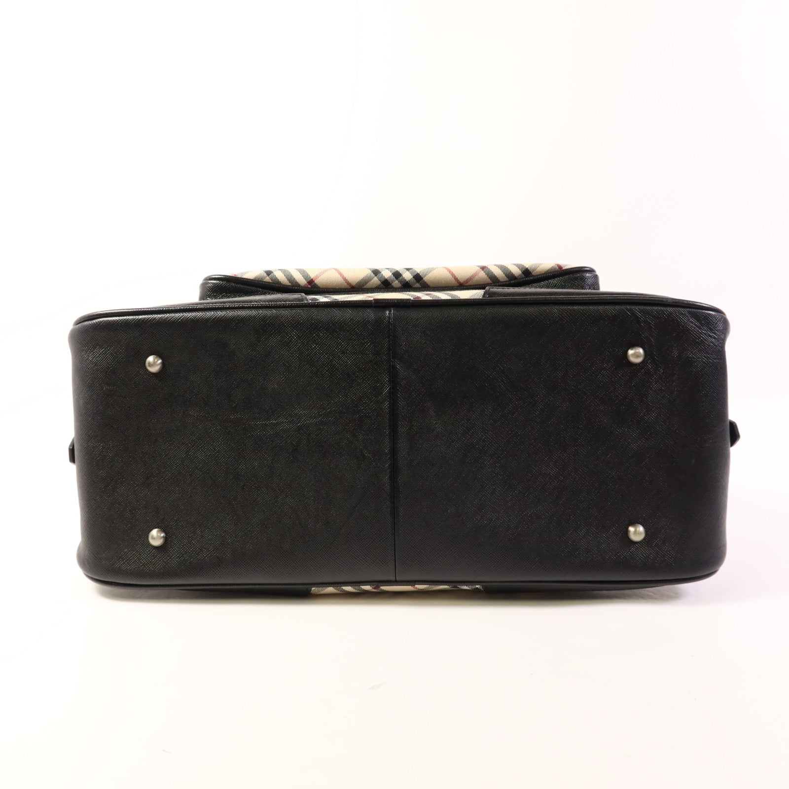 BURBERRY 帆布Shoulder Bag銀扣肩背袋