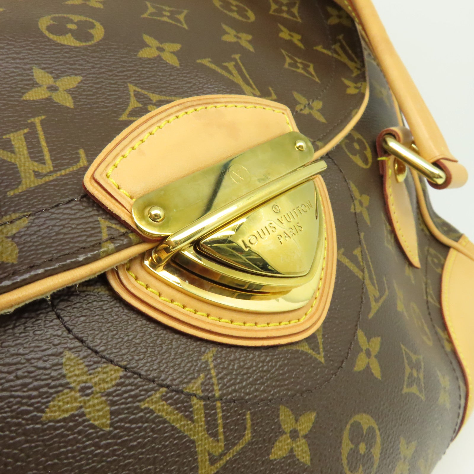 LOUIS VUITTON 【激減優惠】Monogram Beverly MM Shoulder Bag金扣肩背袋啡色