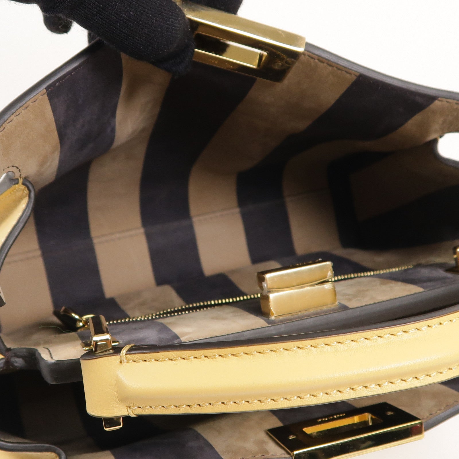 FENDI 牛皮皮革Peekaboo手挽肩背兩用袋