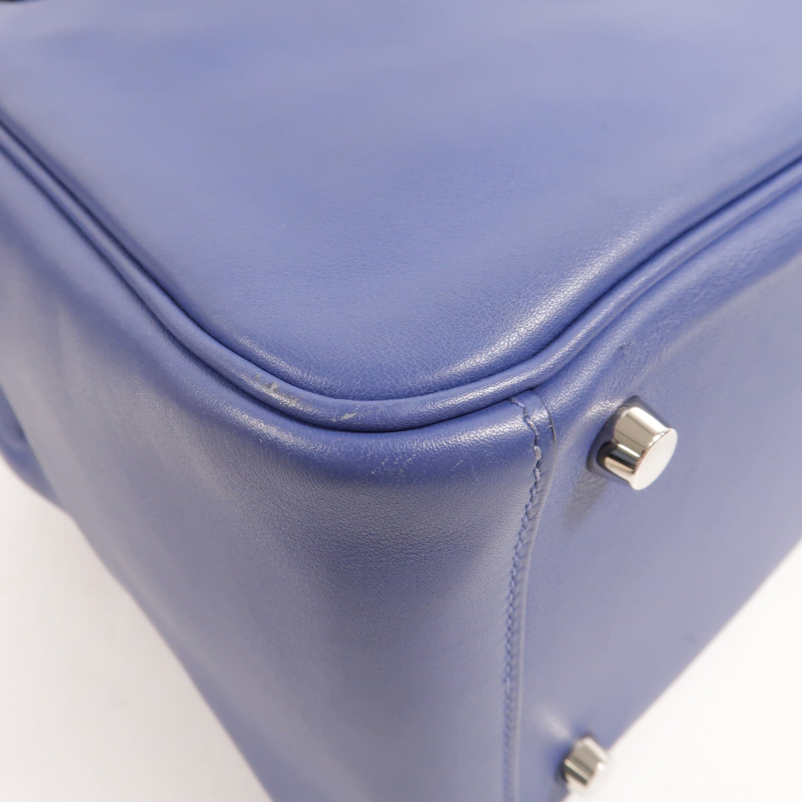 HERMES Swift皮革Lindy 26手挽肩背兩用袋Bleu Brighton