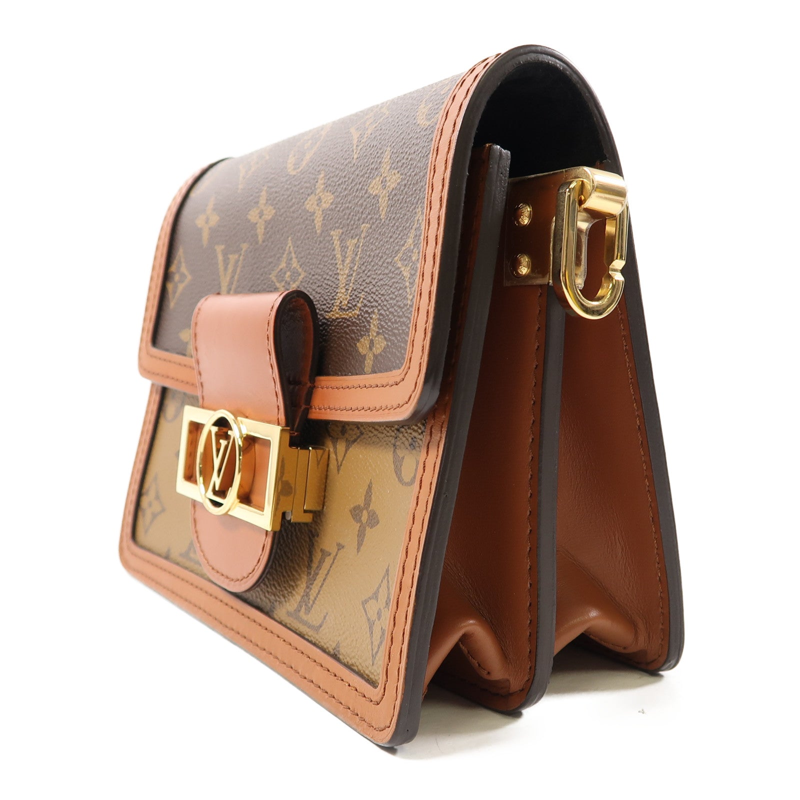 LOUIS VUITTON 【激減優惠】Monogram Dauphine金扣肩背袋啡色