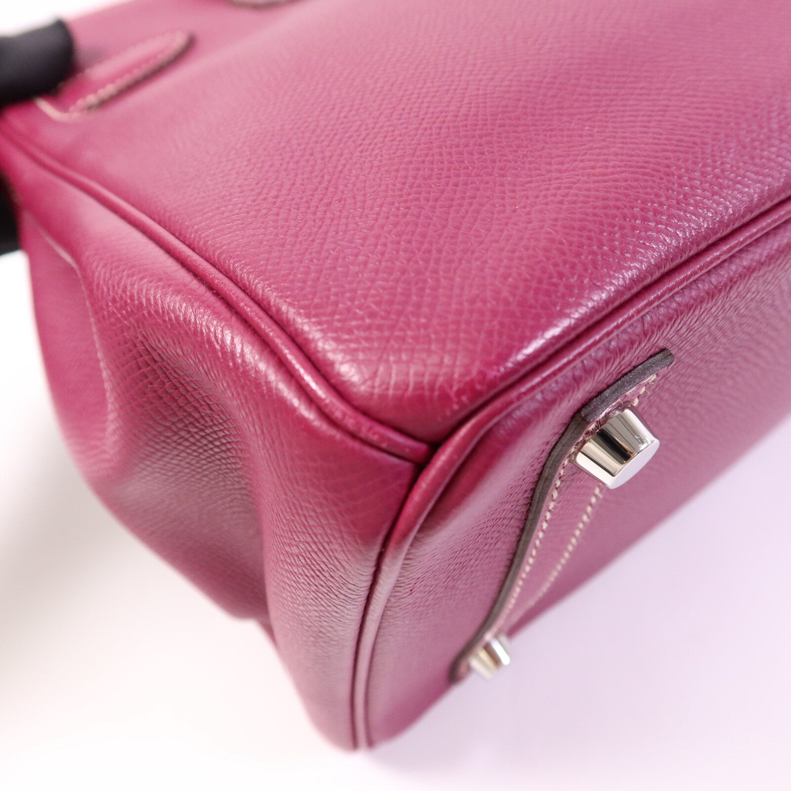 HERMES Epsom皮革Birkin 30銀扣手挽袋Tosca/Rose Tyrien