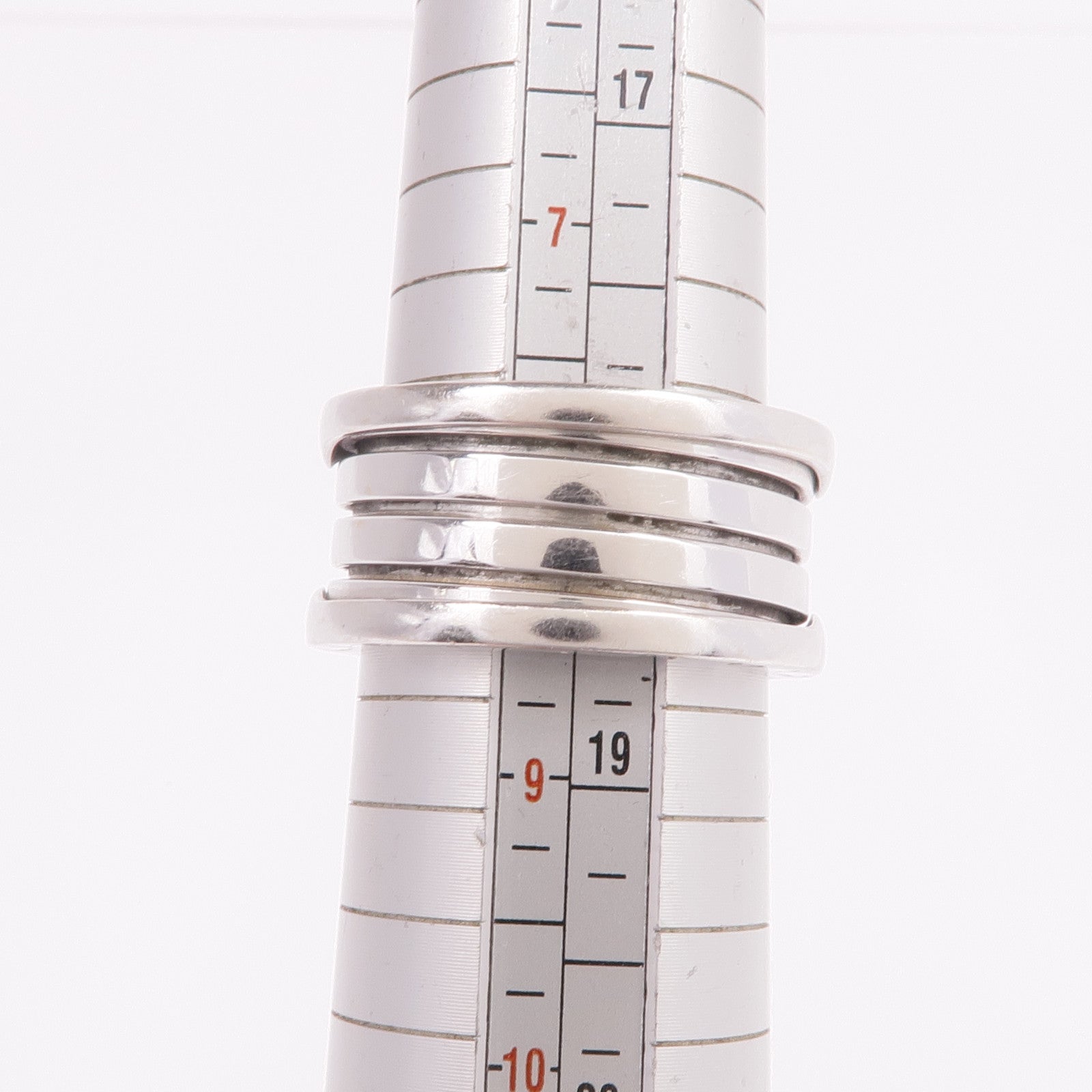 BVLGARI 18K白金B.zero1 Four-Band Ring戒指Bvlgari#58/US#8