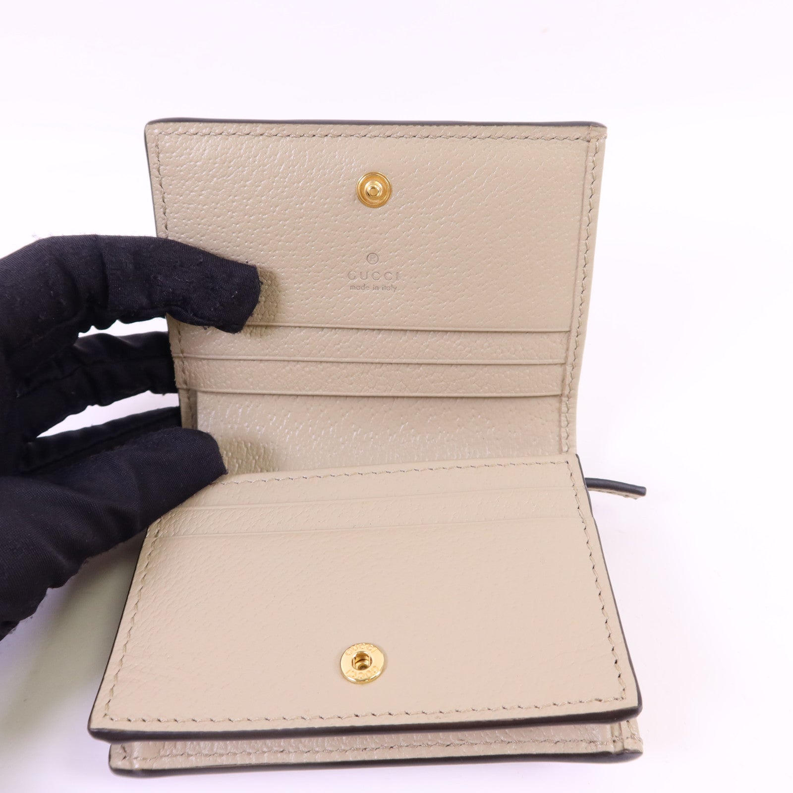 GUCCI 塗層帆布Ophidia GG Card Case Wallet金扣錢包