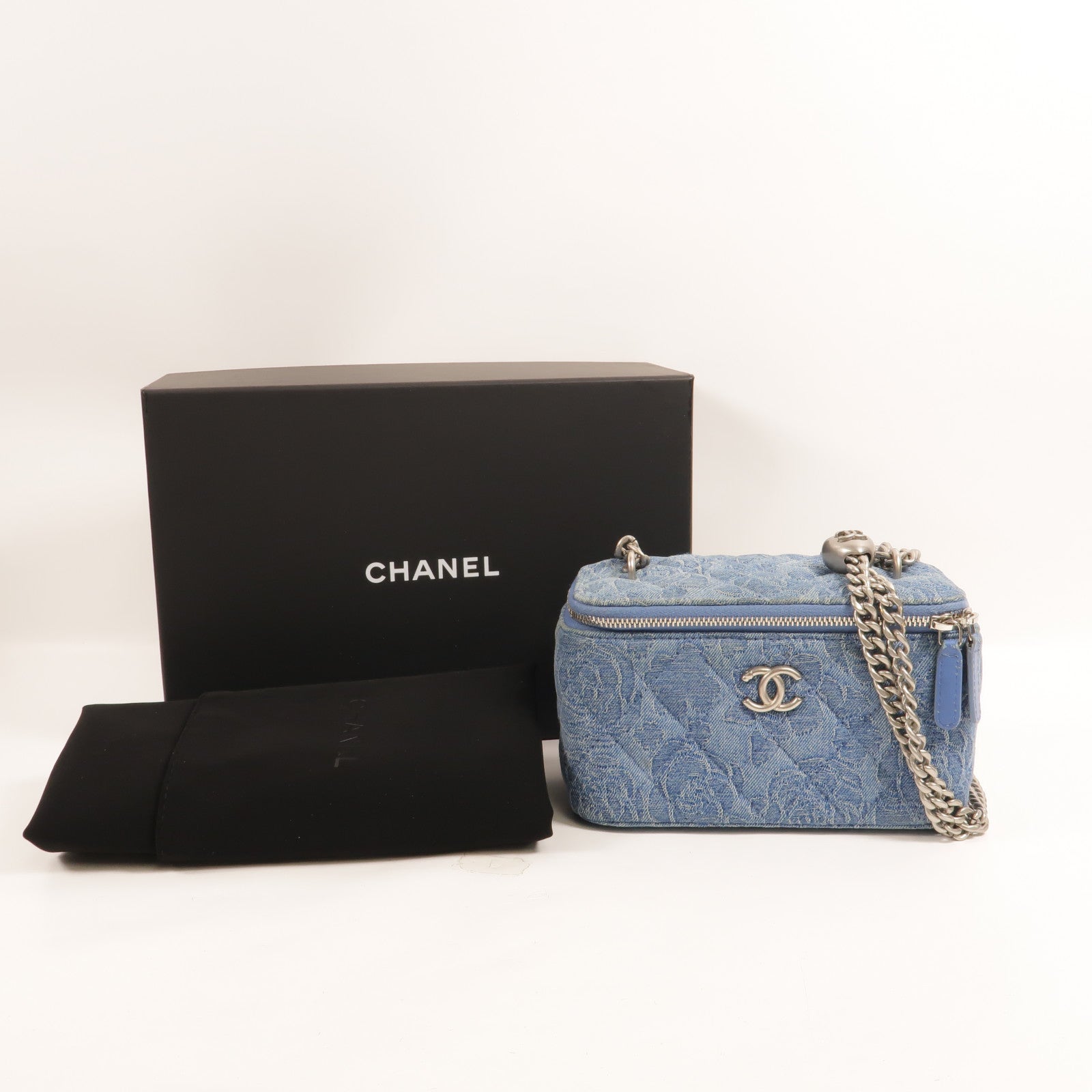 CHANEL Denim Sweetheart Crush Vanity Case肩背袋