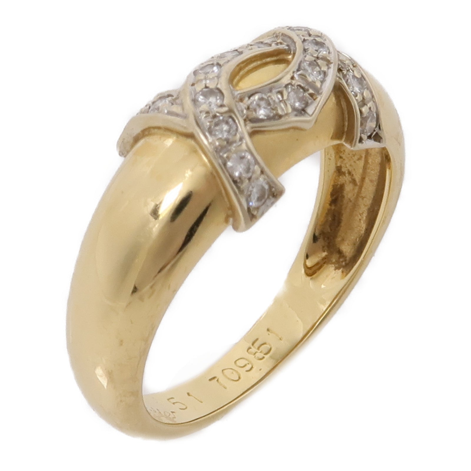 CARTIER 18K玫瑰金2C Diamond Ring鑽石戒指CARTIER#51 US#5.5