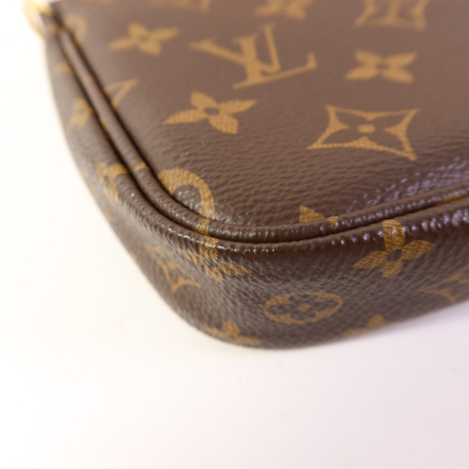 LOUIS VUITTON Monogram Multi Pochette Accessoires金扣手挽肩背兩用袋棕色