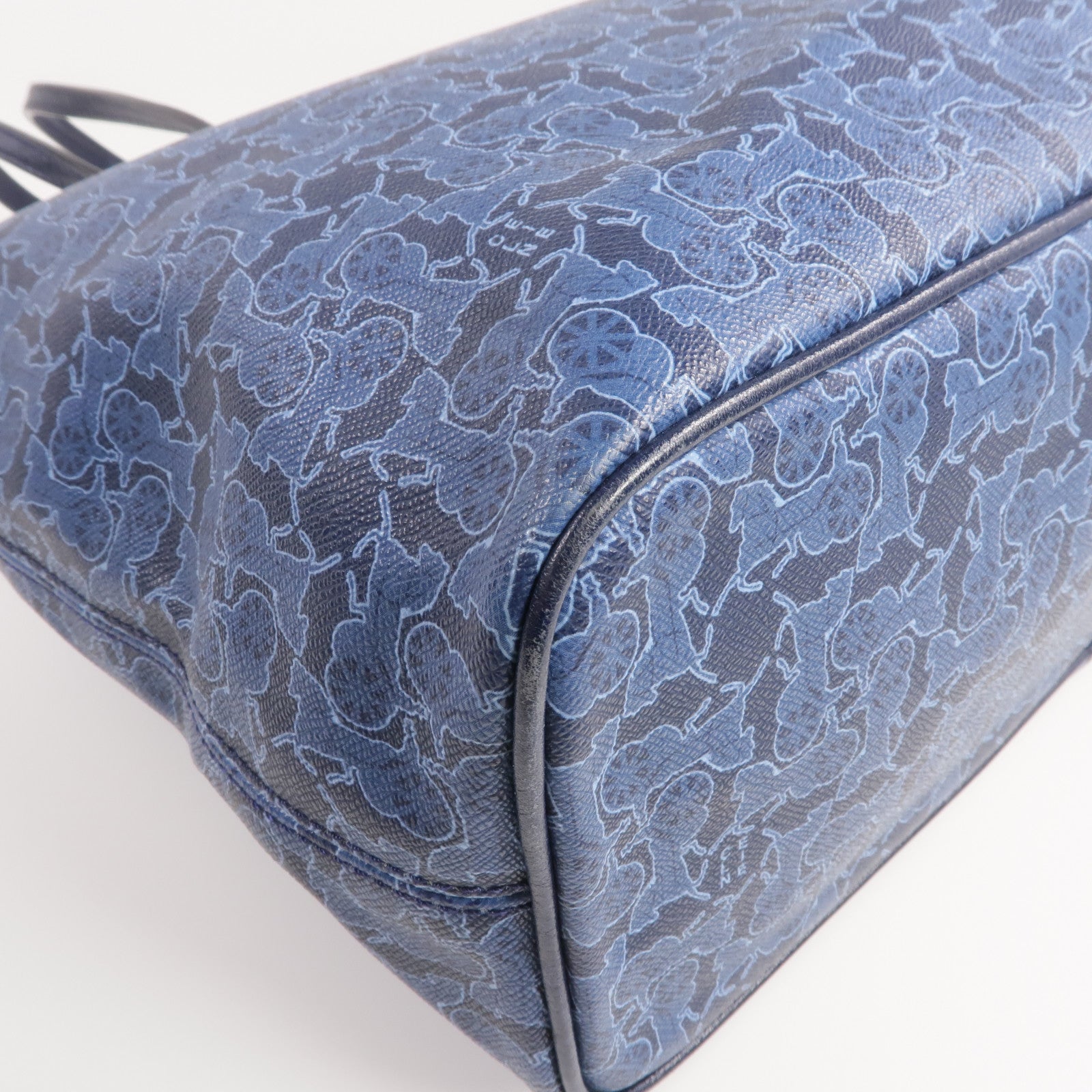 CELINE 塗層帆布Tote Bag銀扣手挽袋