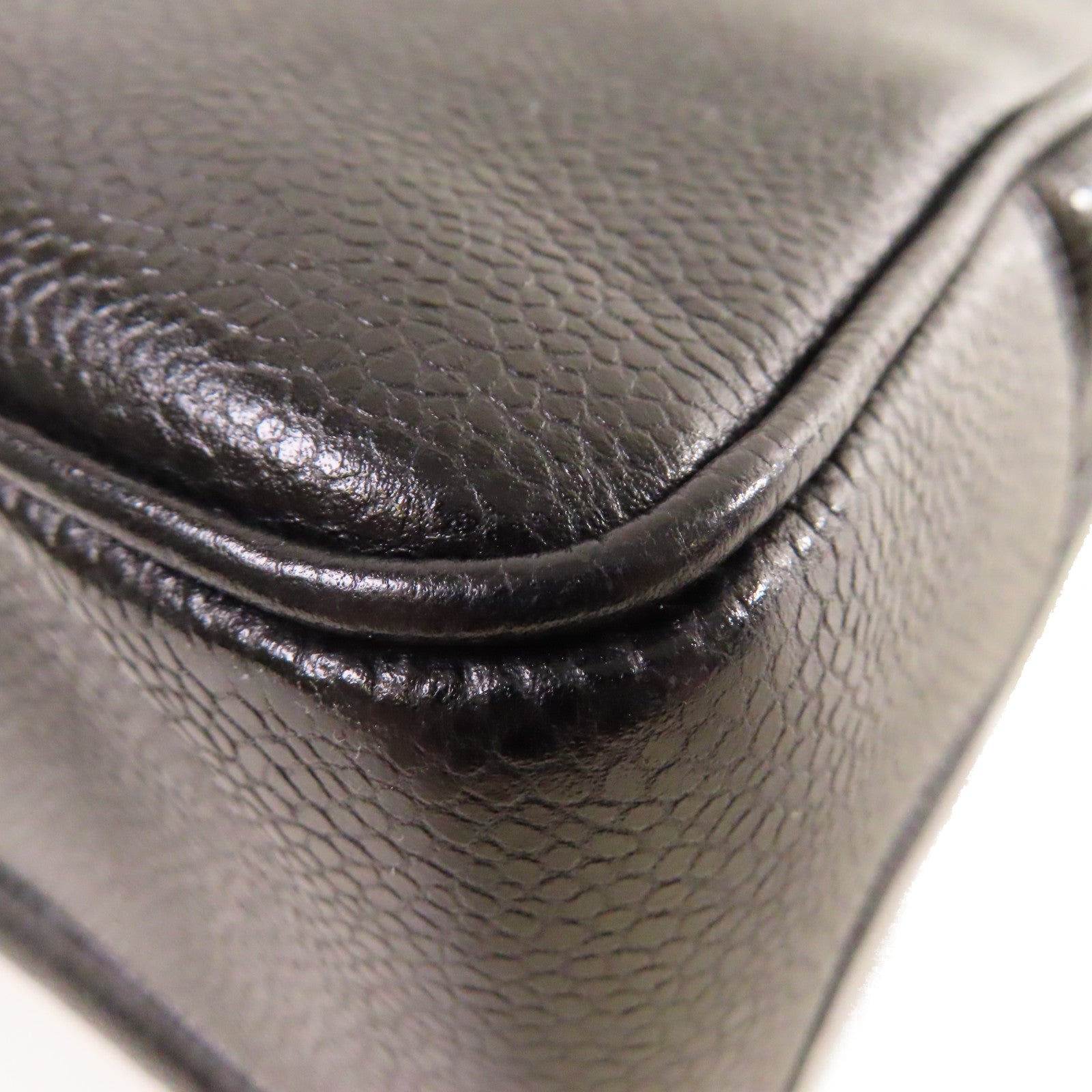 CHANEL **【激減優惠】Caviar皮革Vintage Shoulder Bag金扣鏈帶肩背袋黑色