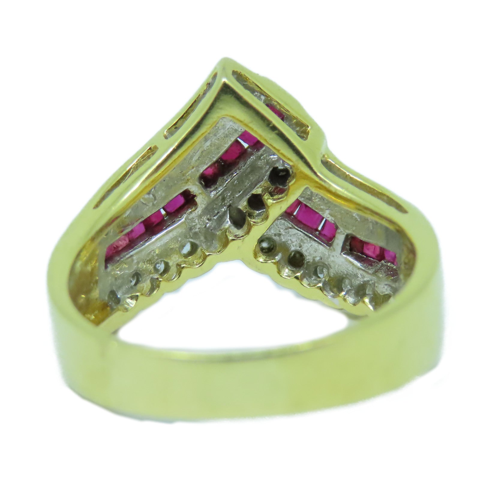 JEWELRY 【激減優惠】18K黃金Ruby Diamond Ring鑽石/紅寶石戒指US#6