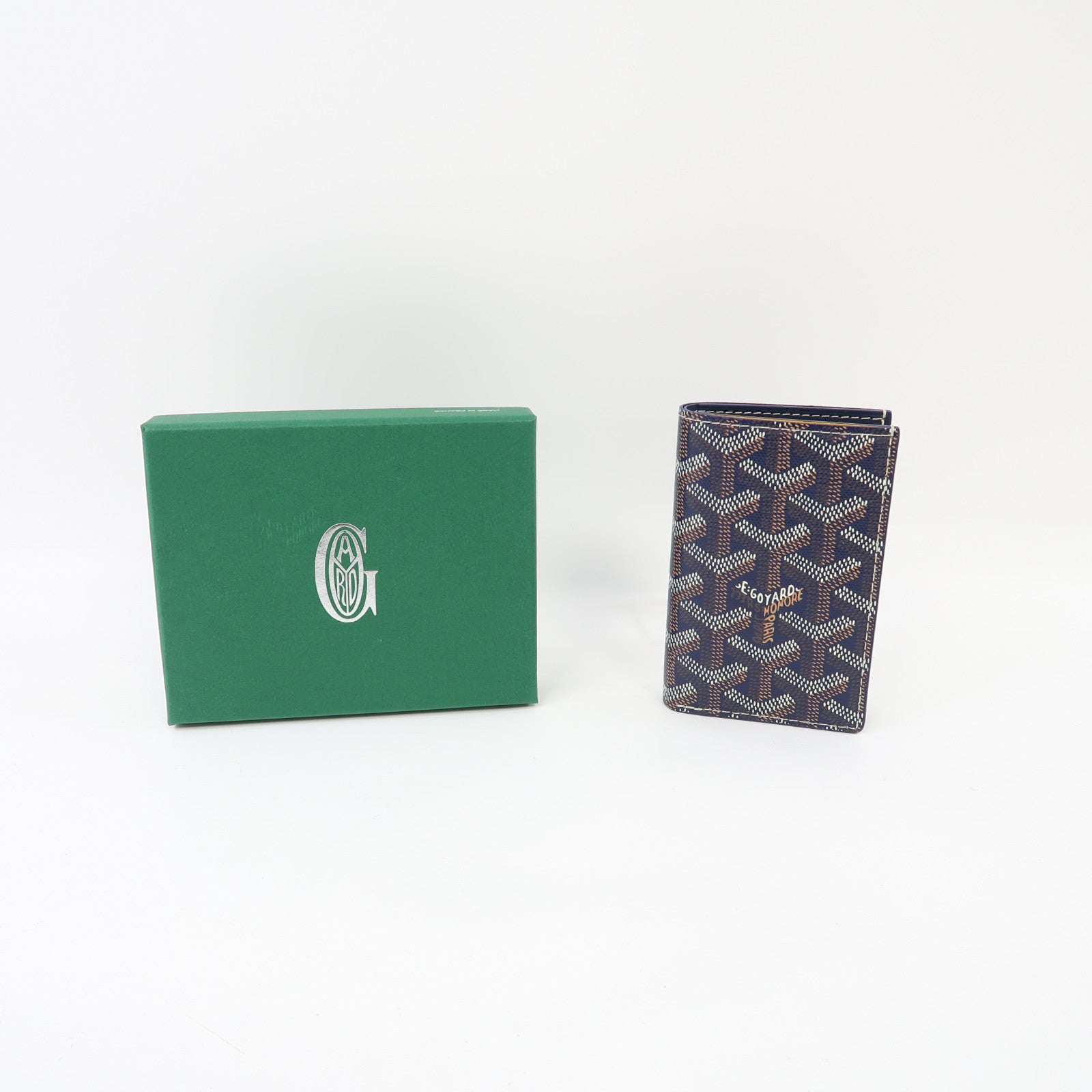 GOYARD 塗層帆布ST Pierre卡片套藍色