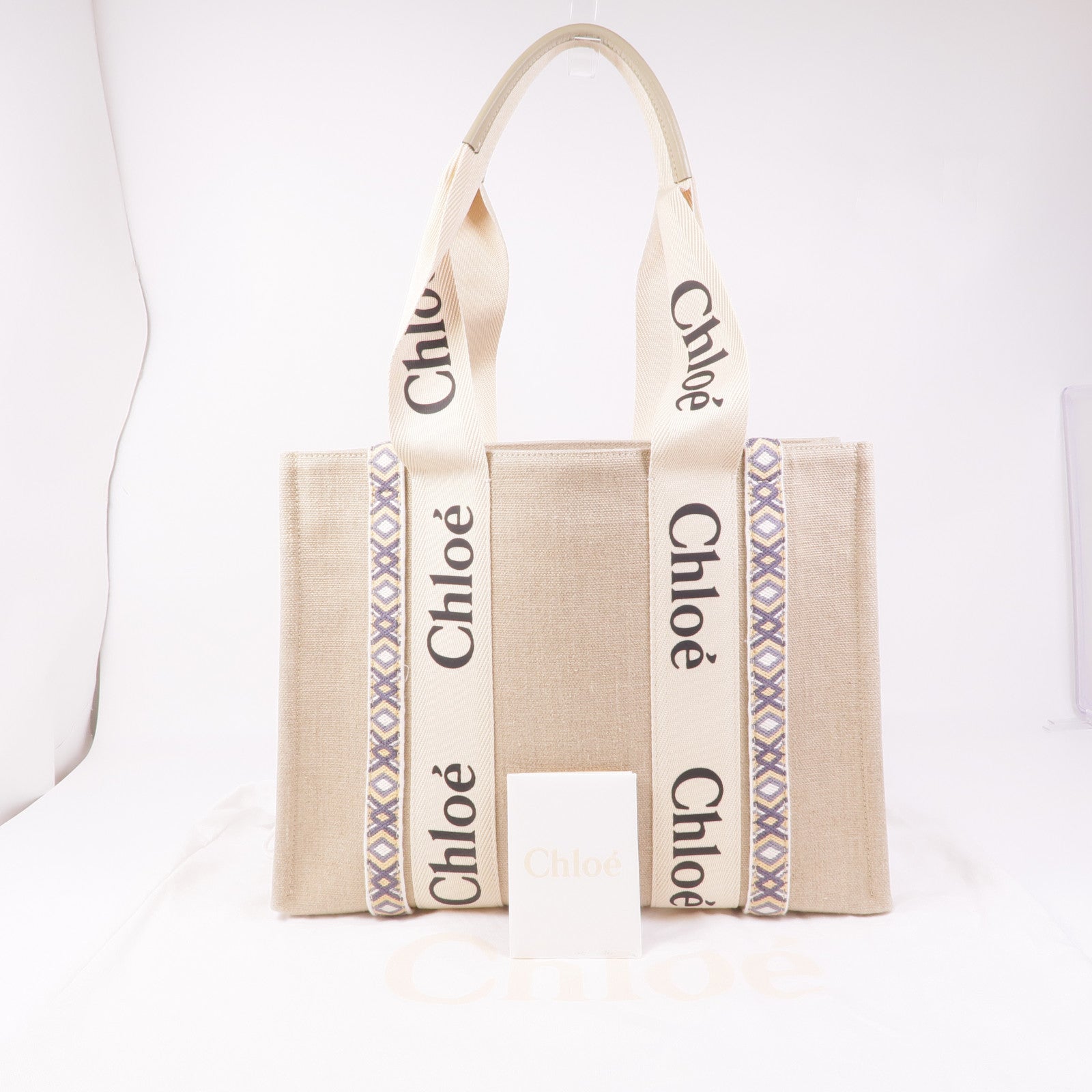 Chloe 帆布Woody Tote手挽袋