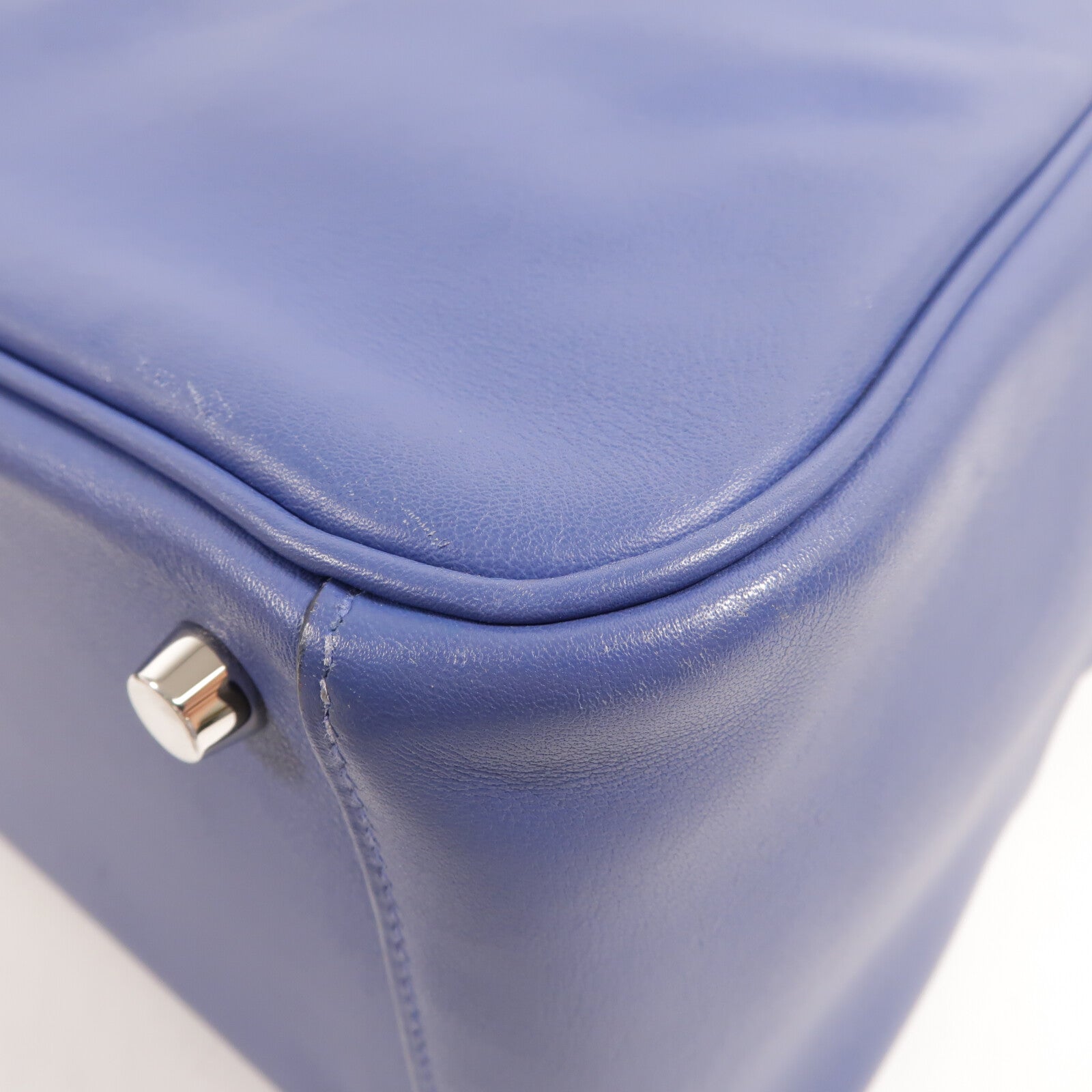 HERMES Swift皮革Lindy 26手挽肩背兩用袋Bleu Brighton