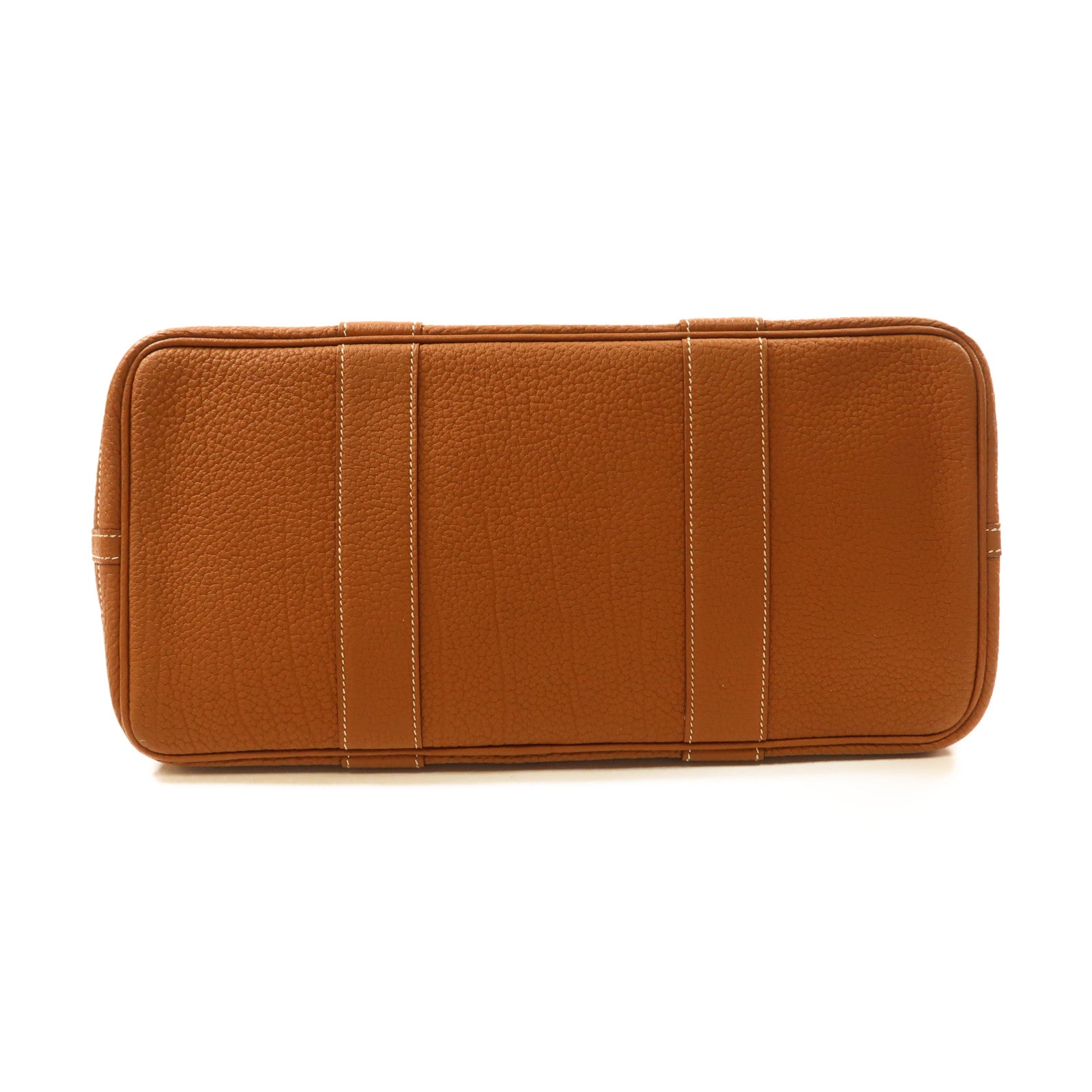 HERMES Negonda皮革Garden Party PM銀扣手挽袋Gold