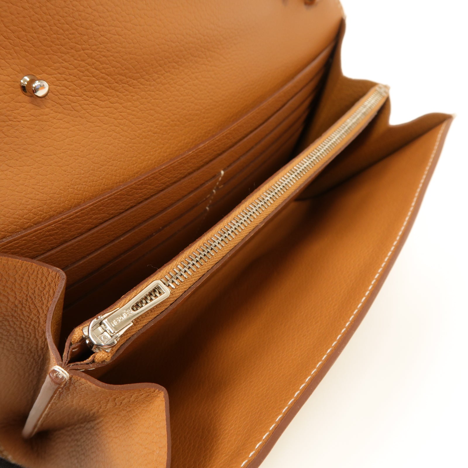 HERMES Evercolor皮革Constance To Go Shoulder Bag銀扣肩背袋經典駝色