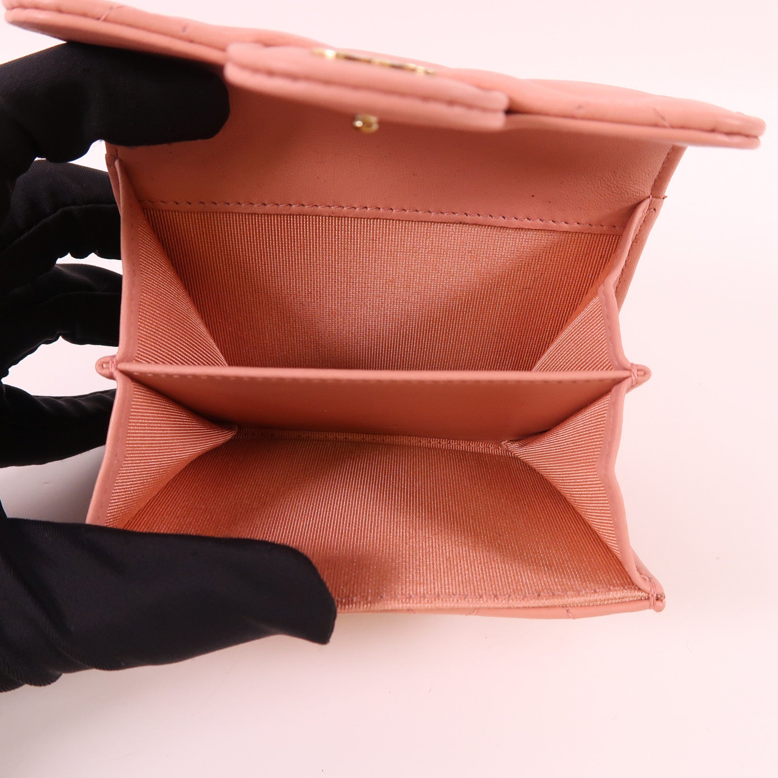 CHANEL 羊皮皮革Card Case金扣卡片套