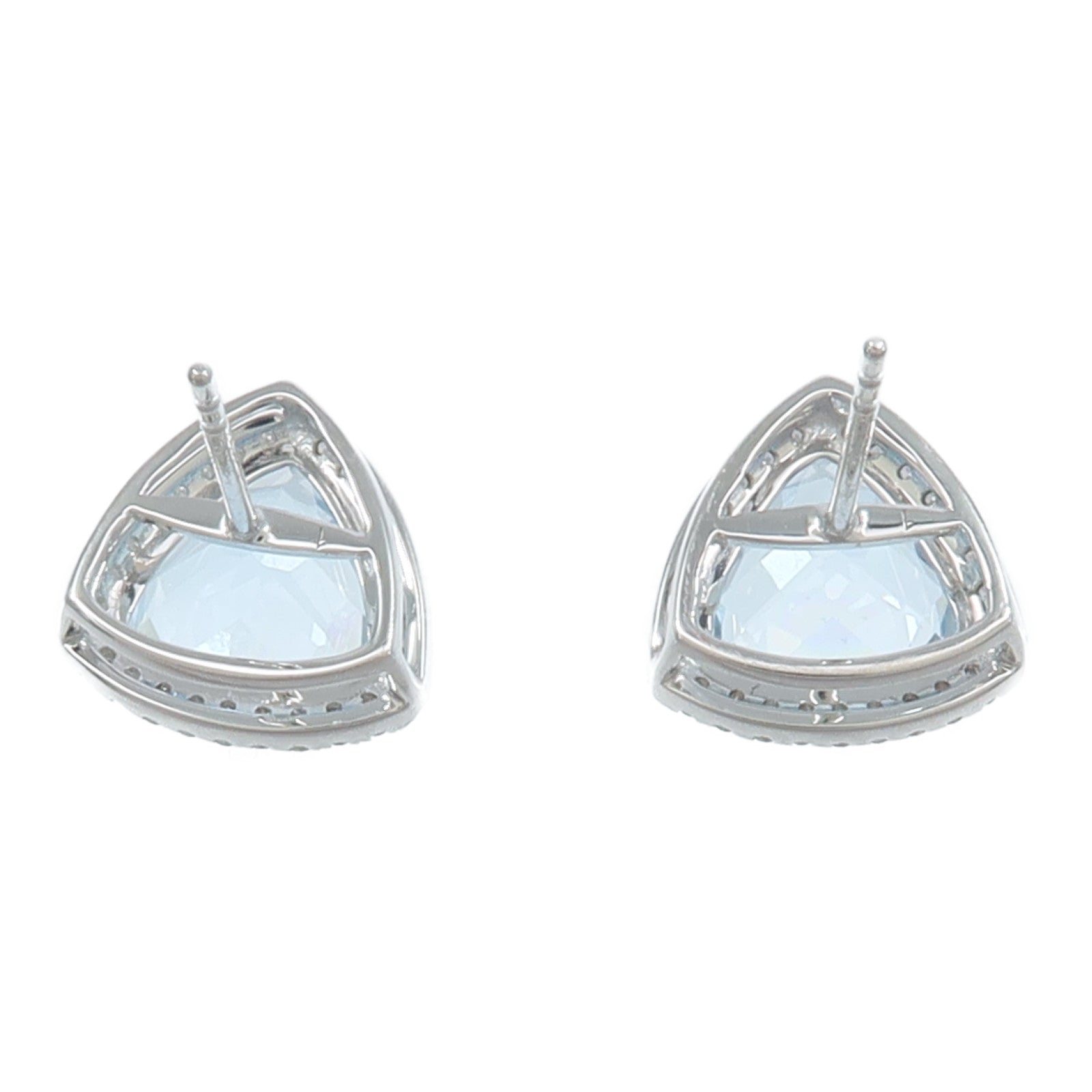 JEWELRY 18K白金Aquamarine Diamond Earrings海藍寶石/鑽石耳環
