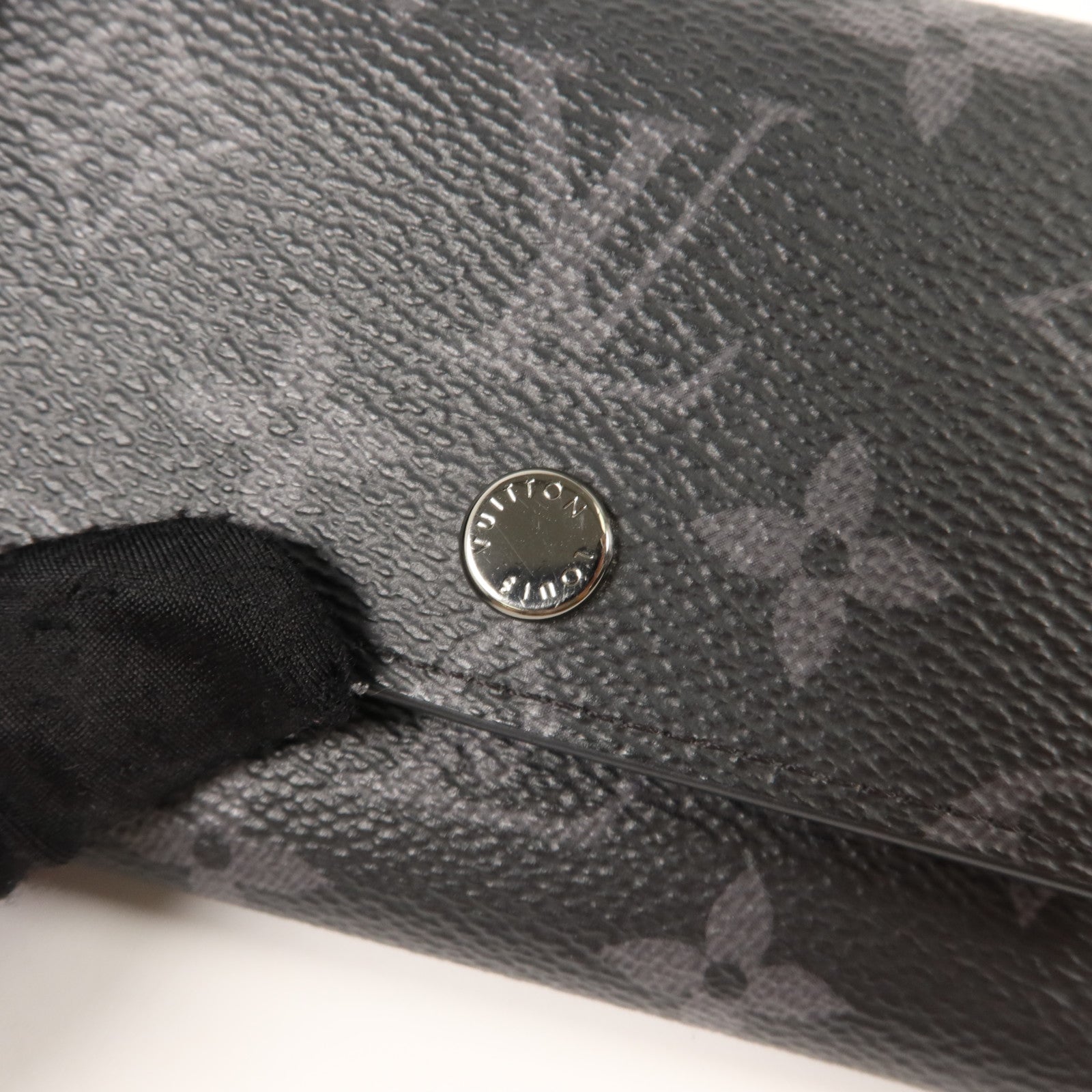 LOUIS VUITTON Monogram Eclipse Victor銀扣錢包
