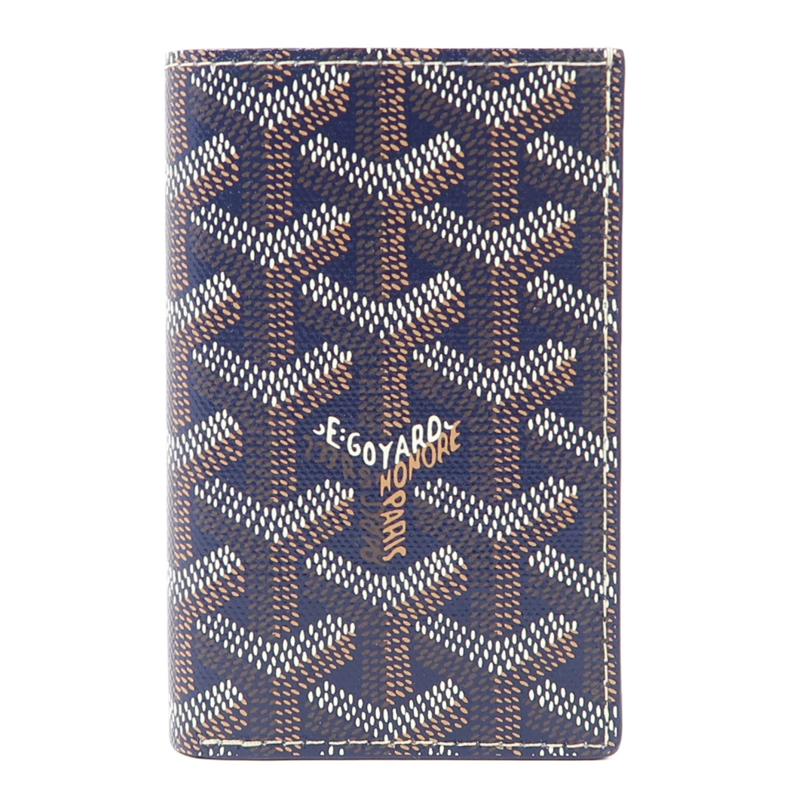 GOYARD 塗層帆布ST Pierre卡片套藍色