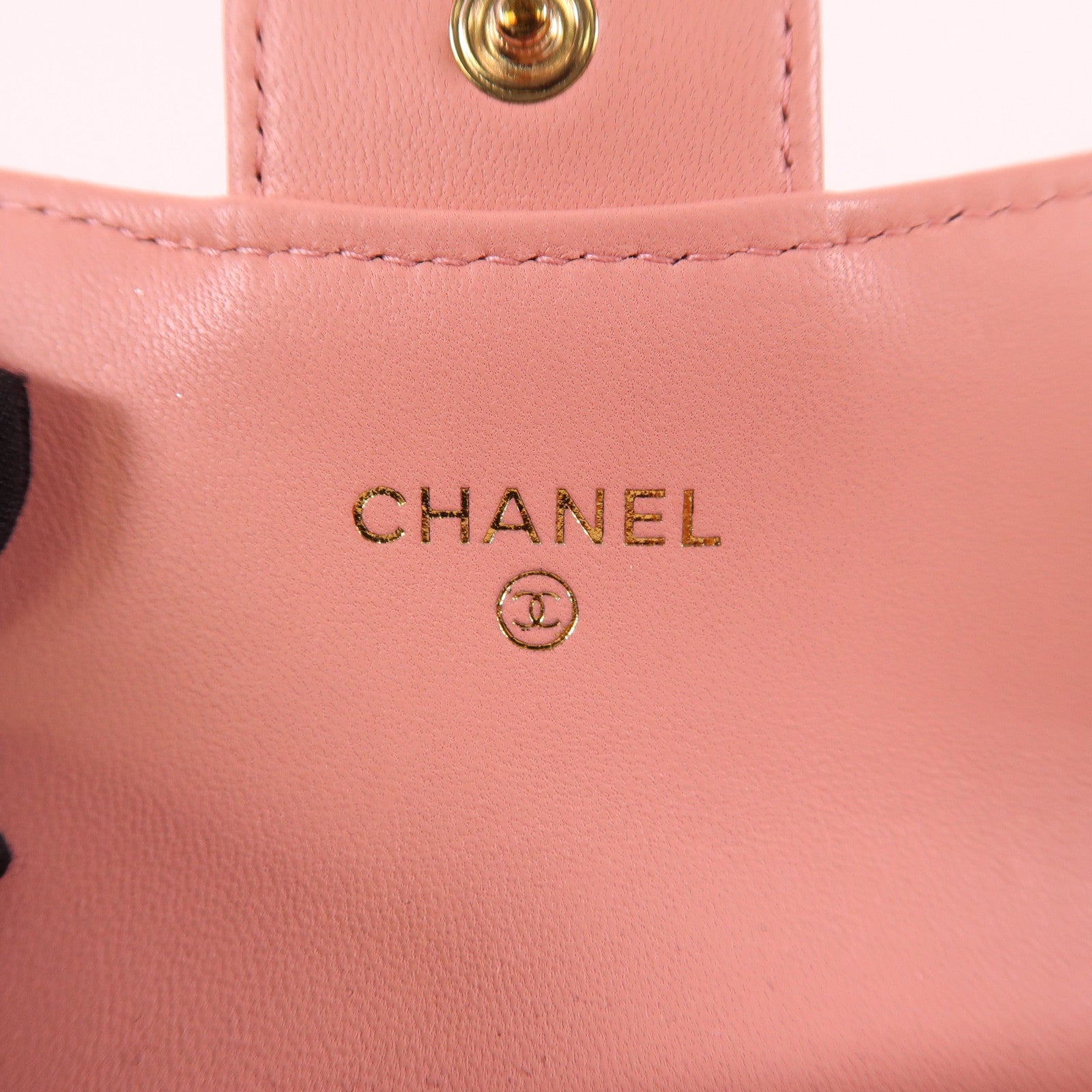 CHANEL 羊皮皮革Card Case金扣卡片套