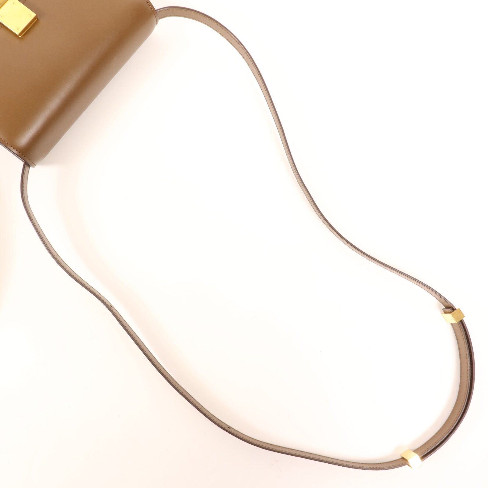 CELINE 牛皮皮革Mini Classic Box金扣肩背袋